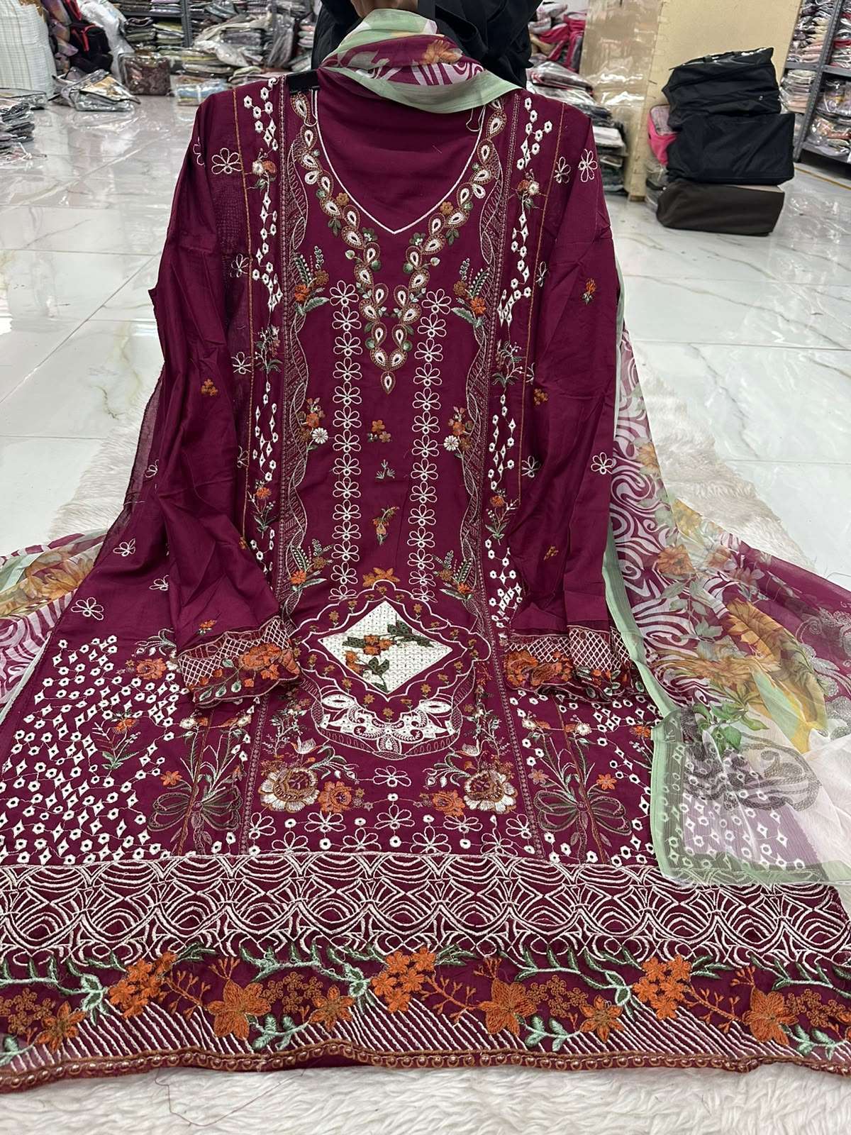 Falah Premium Cotton Collection Code - NOP08 By Falah Designer Suits - 18