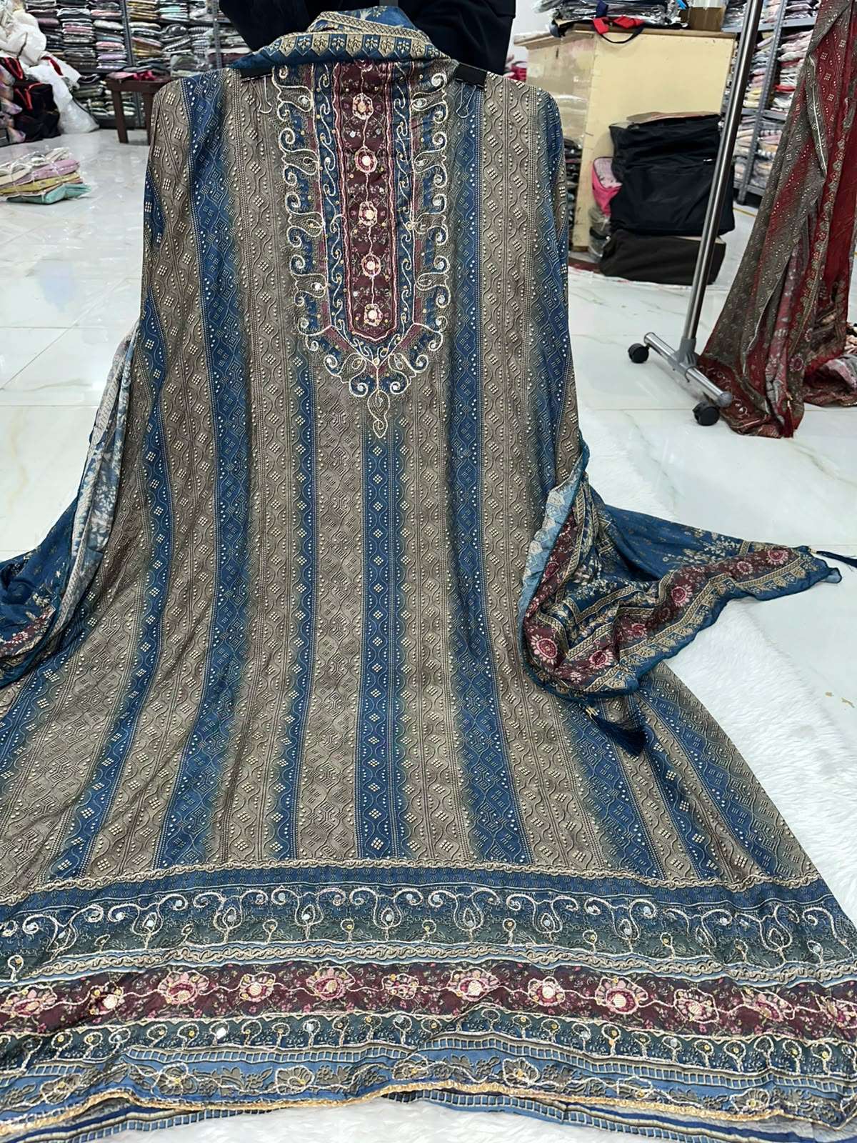 Falah Premium Maslin Collection Code - 50092 By Falah Designer Suits - 01 - 04