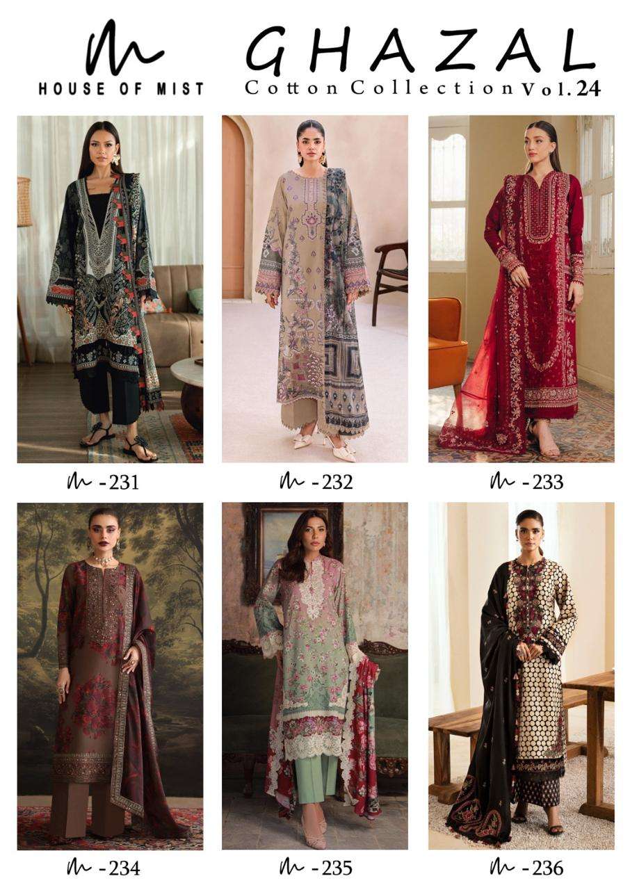 GHAZAL COTTON COLLECTION VOL - 24 BY HOUSE OF MIST - 01 - 06