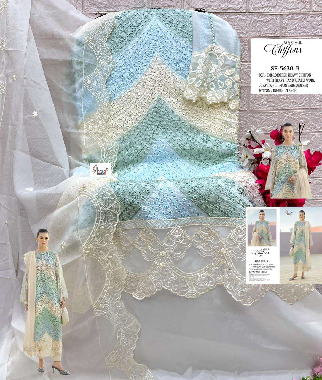 MARIA B CHIFFONS D.NO. SF - 5630 BY SHREE FABS - 04