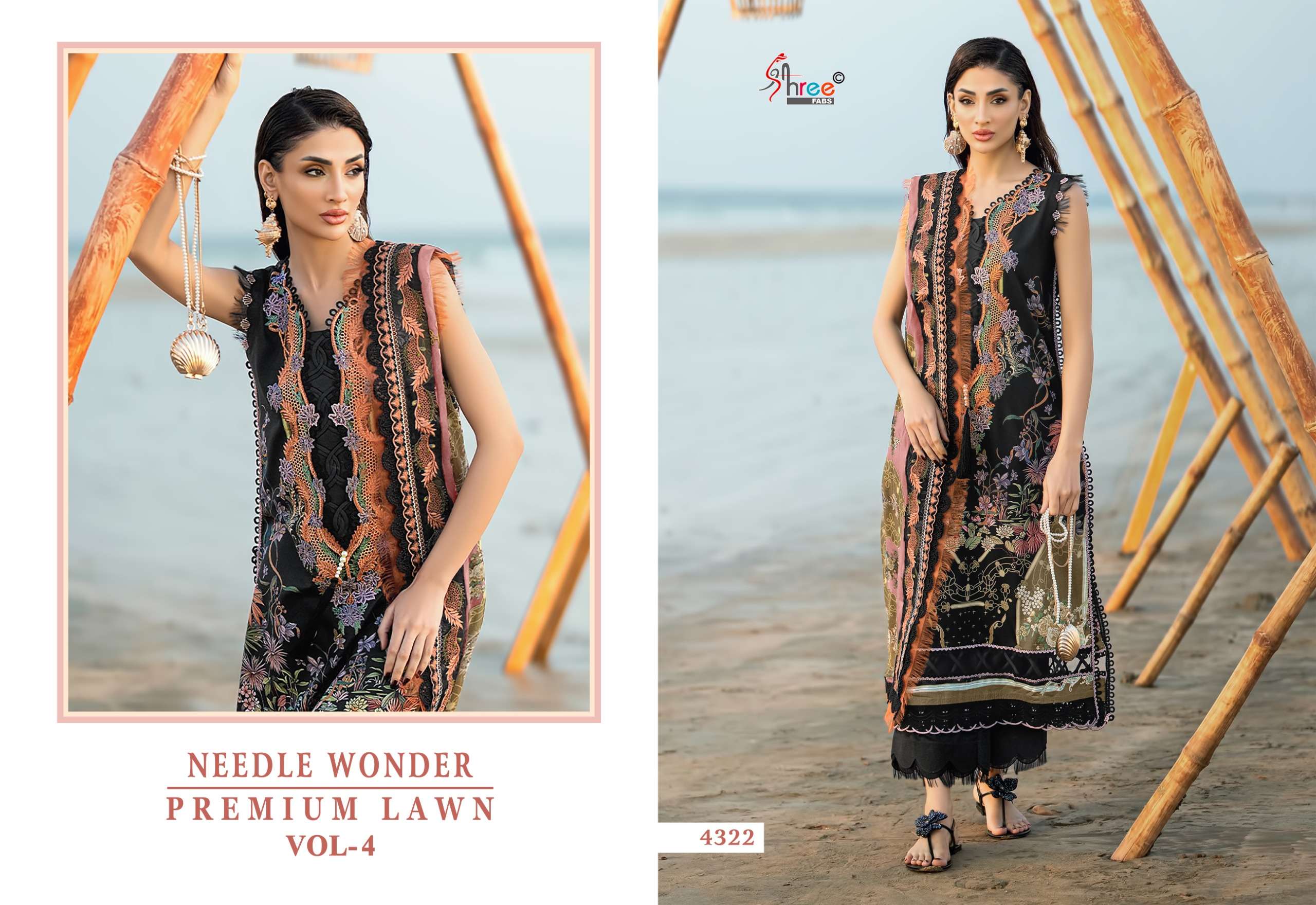 NEEDLE WONDER PREMIUM LAWN VOL - 04 BY SHREE FABS - 02