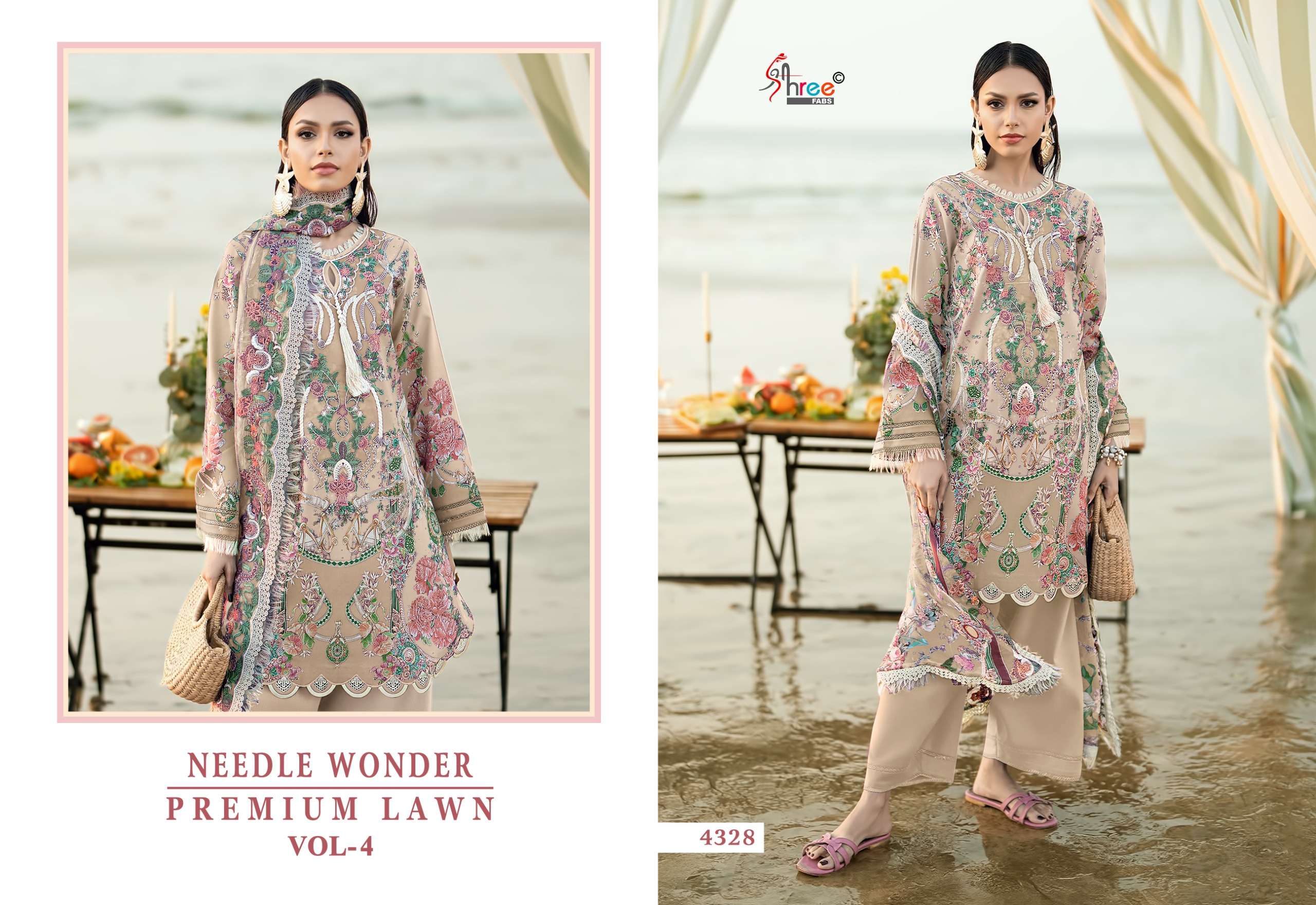 NEEDLE WONDER PREMIUM LAWN VOL - 04 BY SHREE FABS - 08