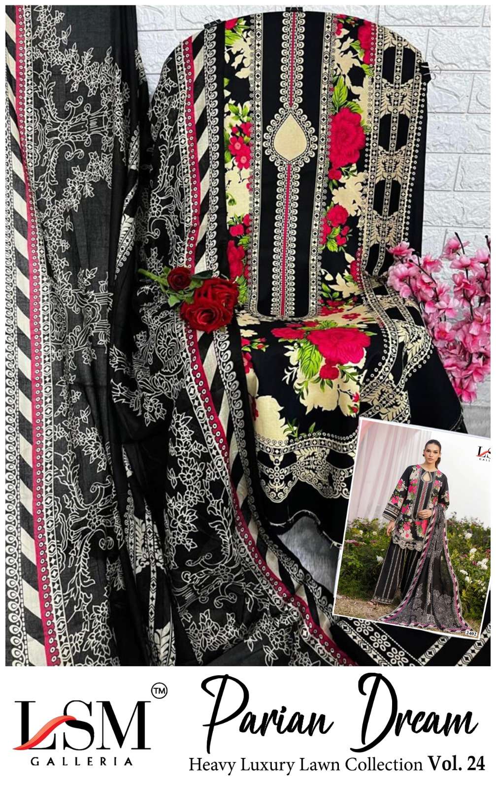 PARIAN DREAM HEAVY LUXURY LAWN COLLECTION VOL - 24 BY LSM - 08