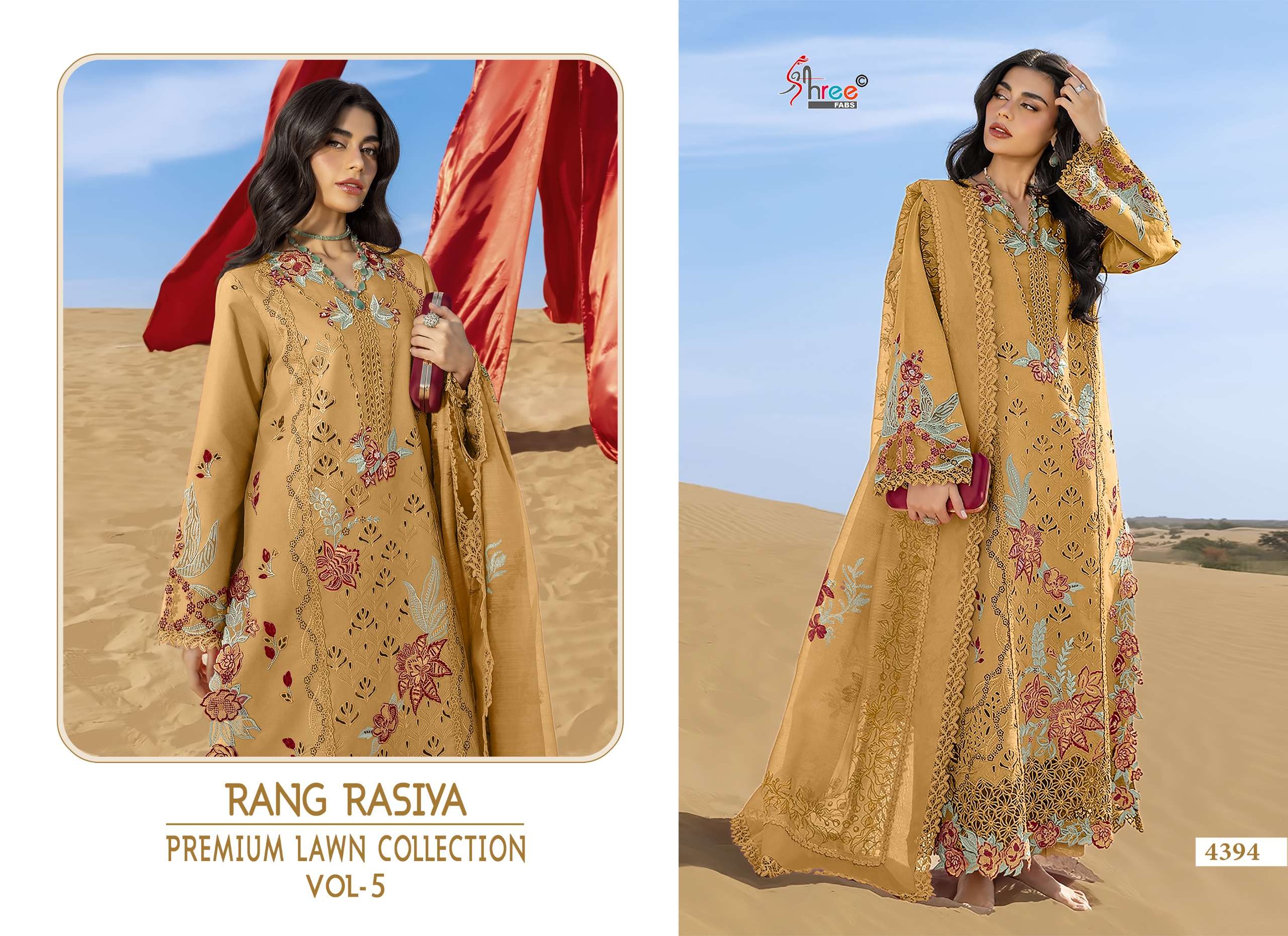 RANG RASIYA PREMIUM LAWN COLLECTION VOL - 05 BY SHREE FABS - 05