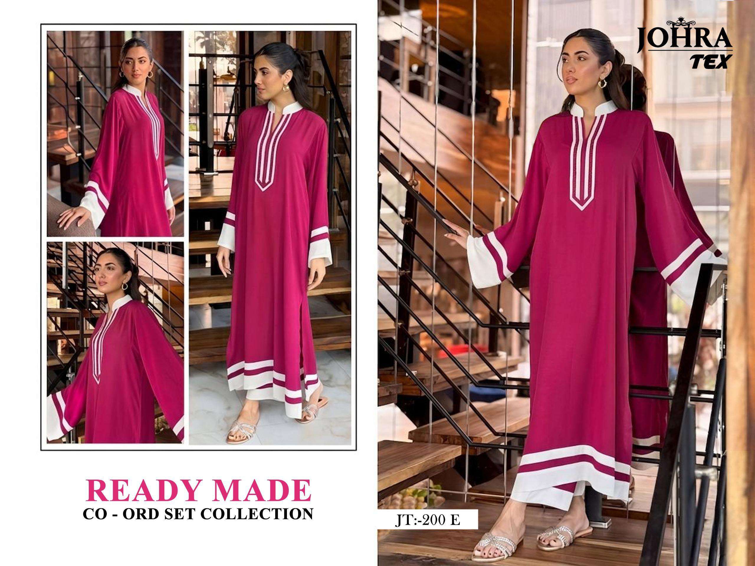 READY MADE CO - ORD SET DESIGN NO. JT 200 BY JOHRA TEX - 02