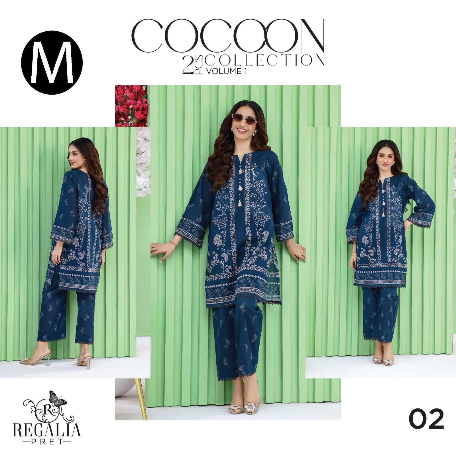 RTW COCOON VOL - 02 LUXURY DIGIAL PRINTED CO-ORDS LAWN COLLECTION 2026 BY REGALIA - 02