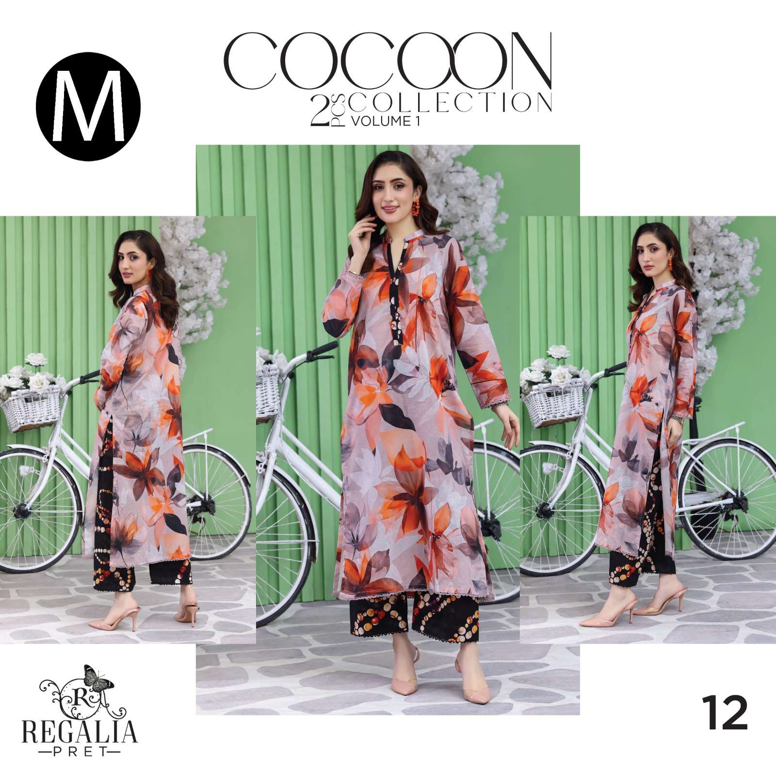 RTW COCOON VOL - 02 LUXURY DIGIAL PRINTED CO-ORDS LAWN COLLECTION 2026 BY REGALIA - 12