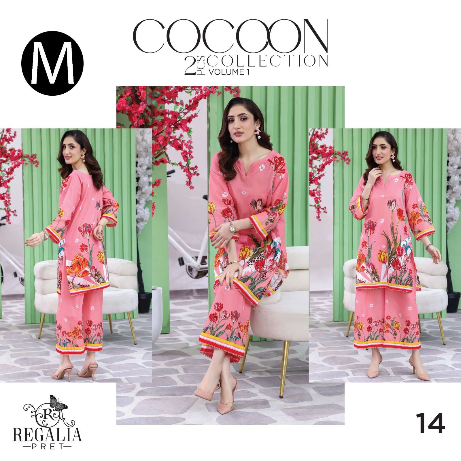 RTW COCOON VOL - 02 LUXURY DIGIAL PRINTED CO-ORDS LAWN COLLECTION 2026 BY REGALIA - 14