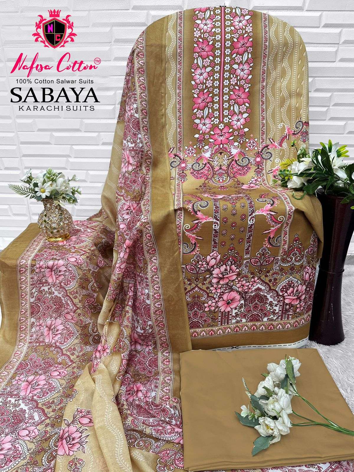 SABAYA KARACHI SUITS BY NAFISA COTTON - 05