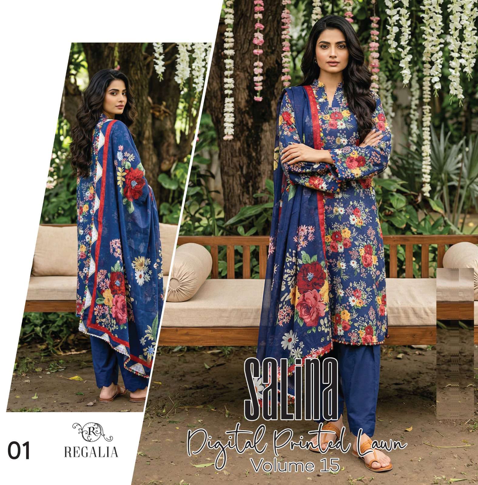 SALINA VOL - 15 DIGITAL PRINTED LAWN COLLECTION 2026 BY REGALIA TEXTILES - 01