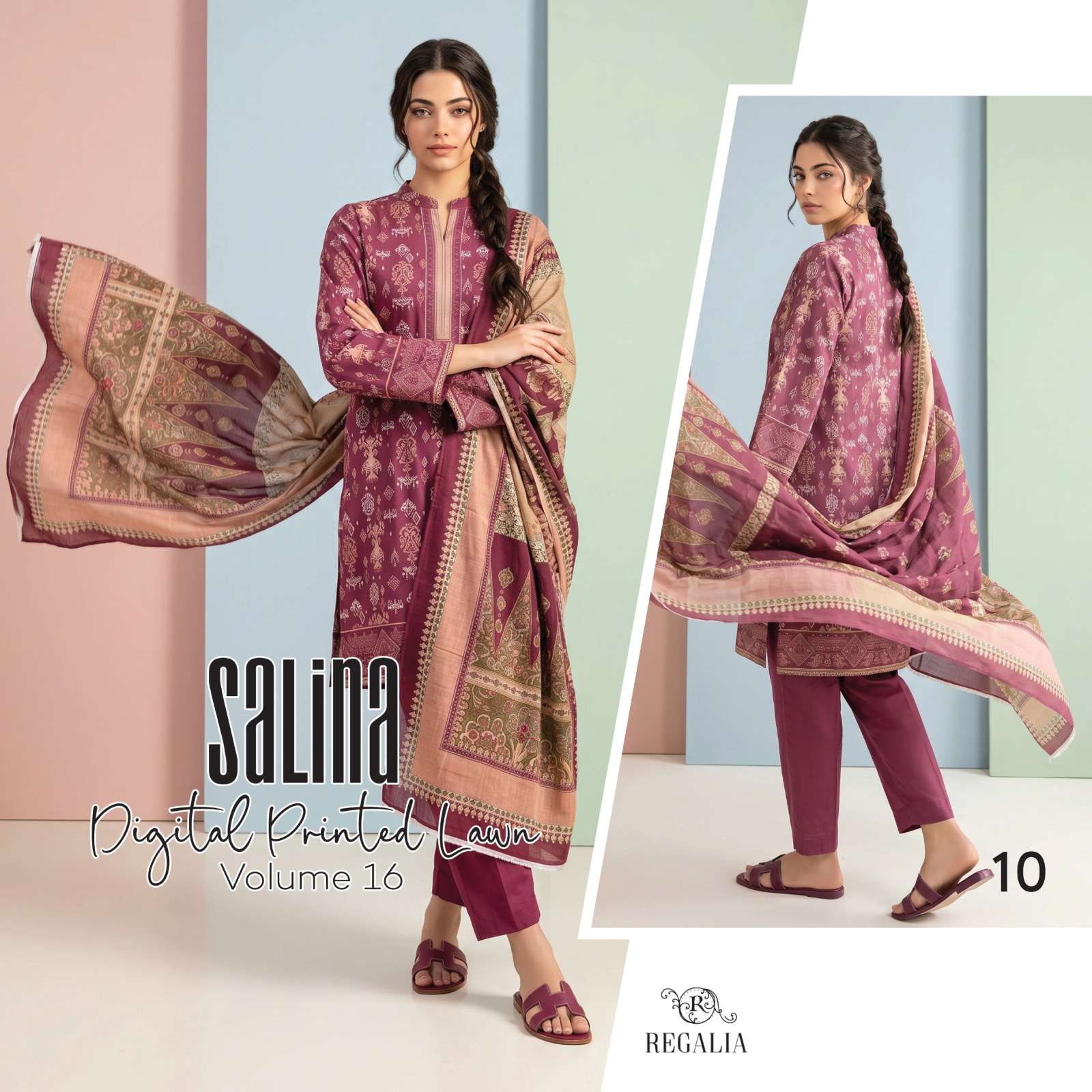 SALINA VOL - 16 DIGITAL PRINTED LAWN COLLECTION 2026 BY REGALIA TEXTILES - 10