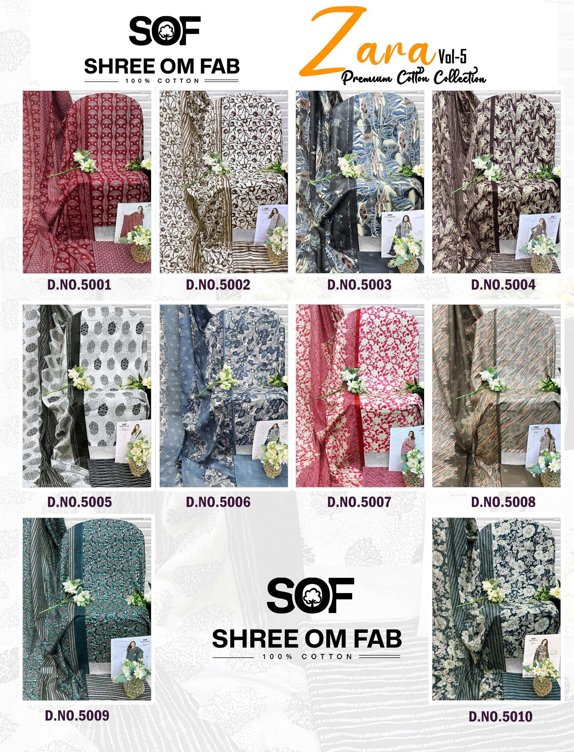 ZARA VOL - 05 OPEN & MODEL PIC BY SHREE OM FAB - 11 - 20