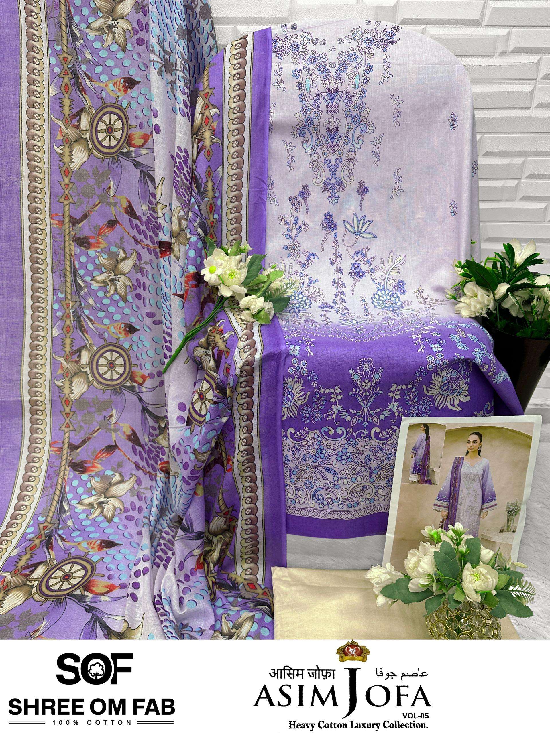 ASIM JOFA HEAVY COTTON LUXURY COLLECTION VOL - 05 BY SHREE OM FAB - 09