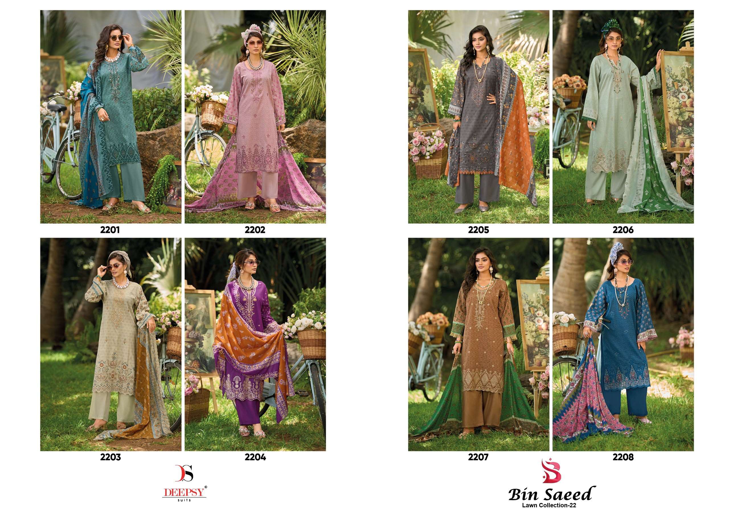 BIN SAEED LAWN COLLECTION - 22 BY DEEPSY SUITS - 01 - 08
