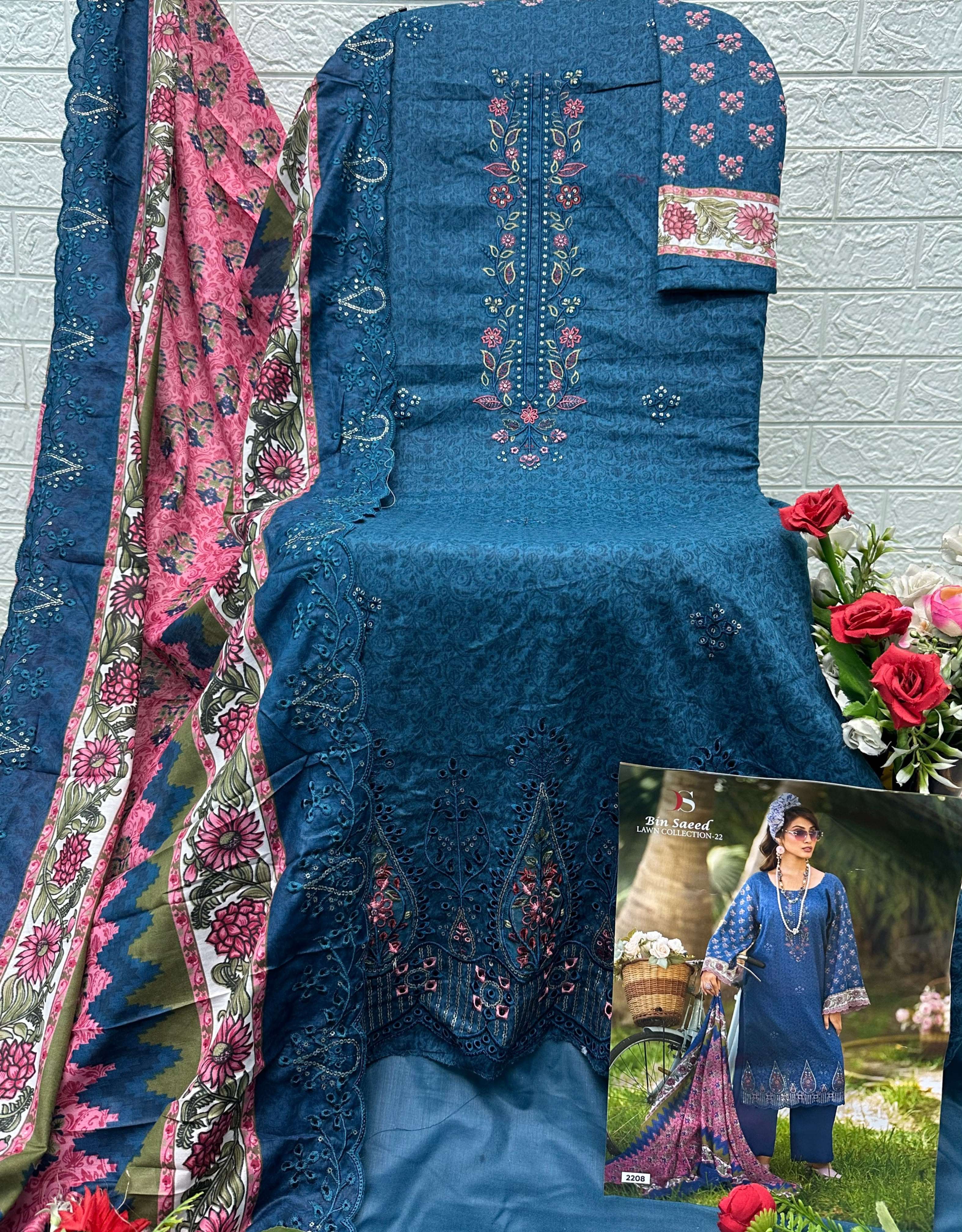 BIN SAEED LAWN COLLECTION - 22 BY DEEPSY SUITS - 01