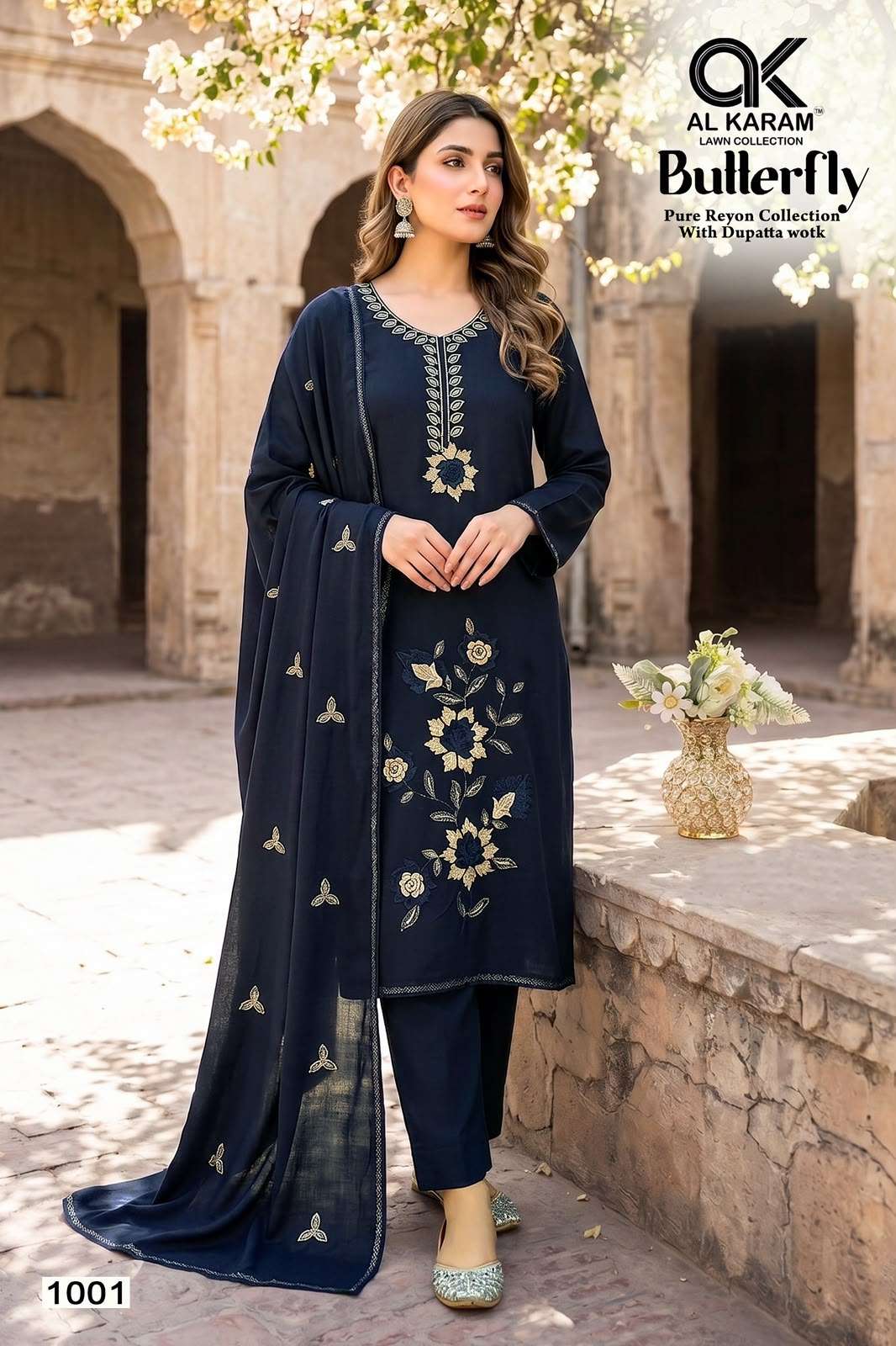 BUTTERFLY RAYON COLLECTION BY AL KARAM - 01