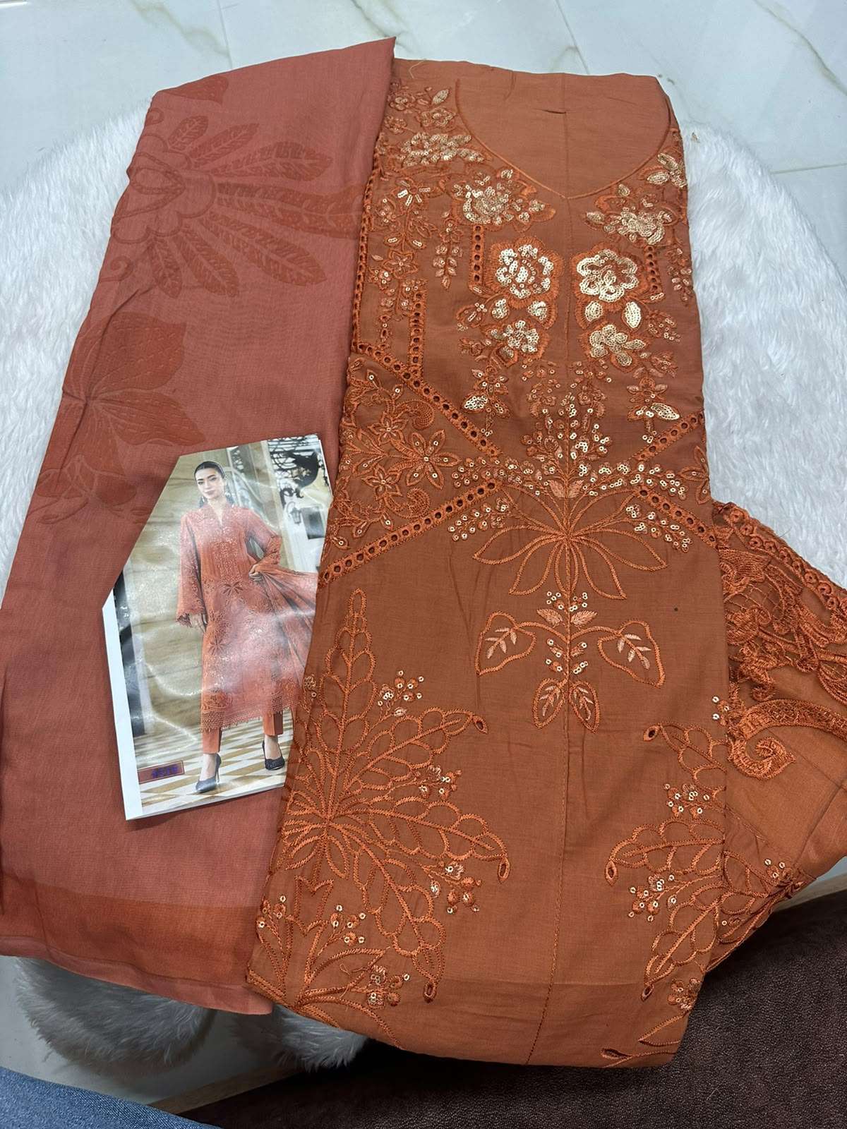 Falah Premium Cotton Collection Code - 50114 By Falah Designer Suits - 01 - 06 A