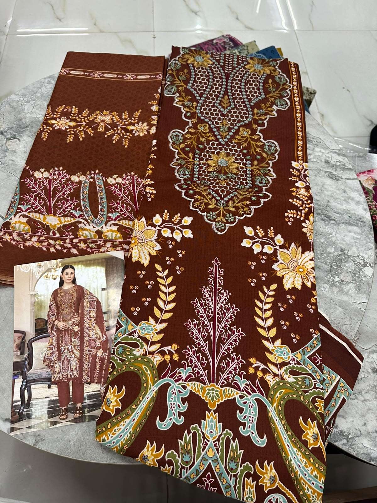 Falah Premium Cotton Collection Code - 50121 By Falah Designer Suits - 02