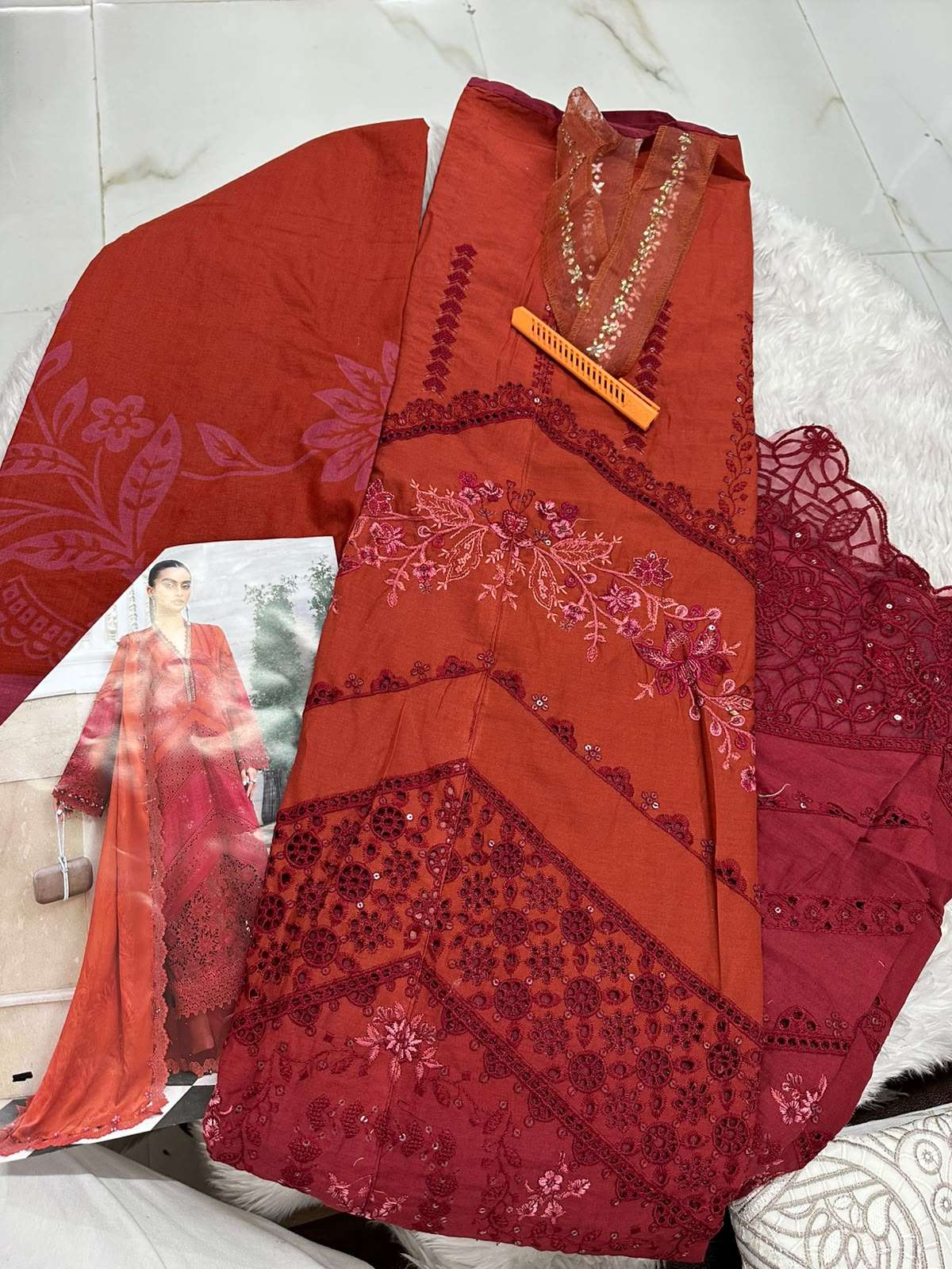Falah Premium Cotton Collection Code - 50122 By Falah Designer Suits - 01