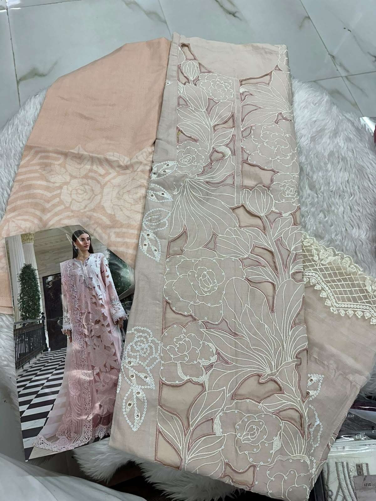Falah Premium Cotton Collection Code - 50122 By Falah Designer Suits - 03