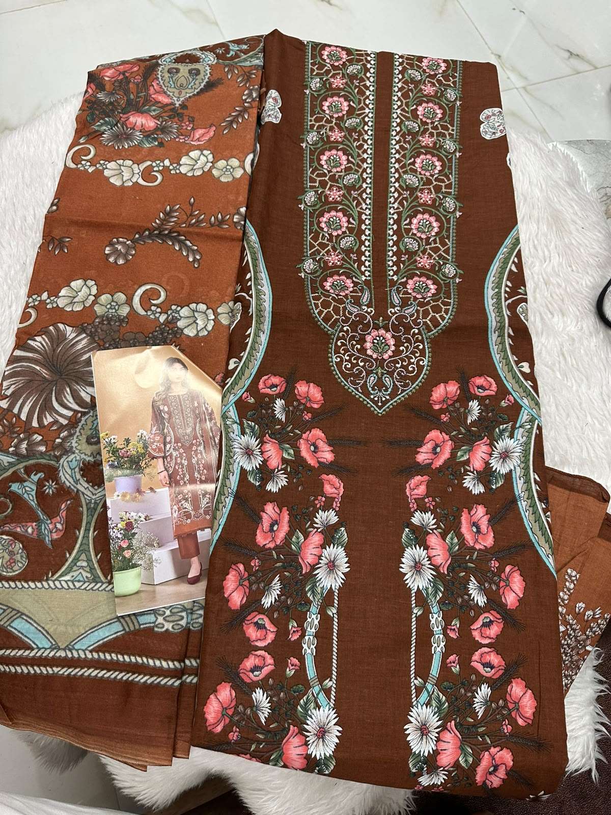Falah Premium Cotton Collection Code - 50124 By Falah Designer Suits - 01 - 08