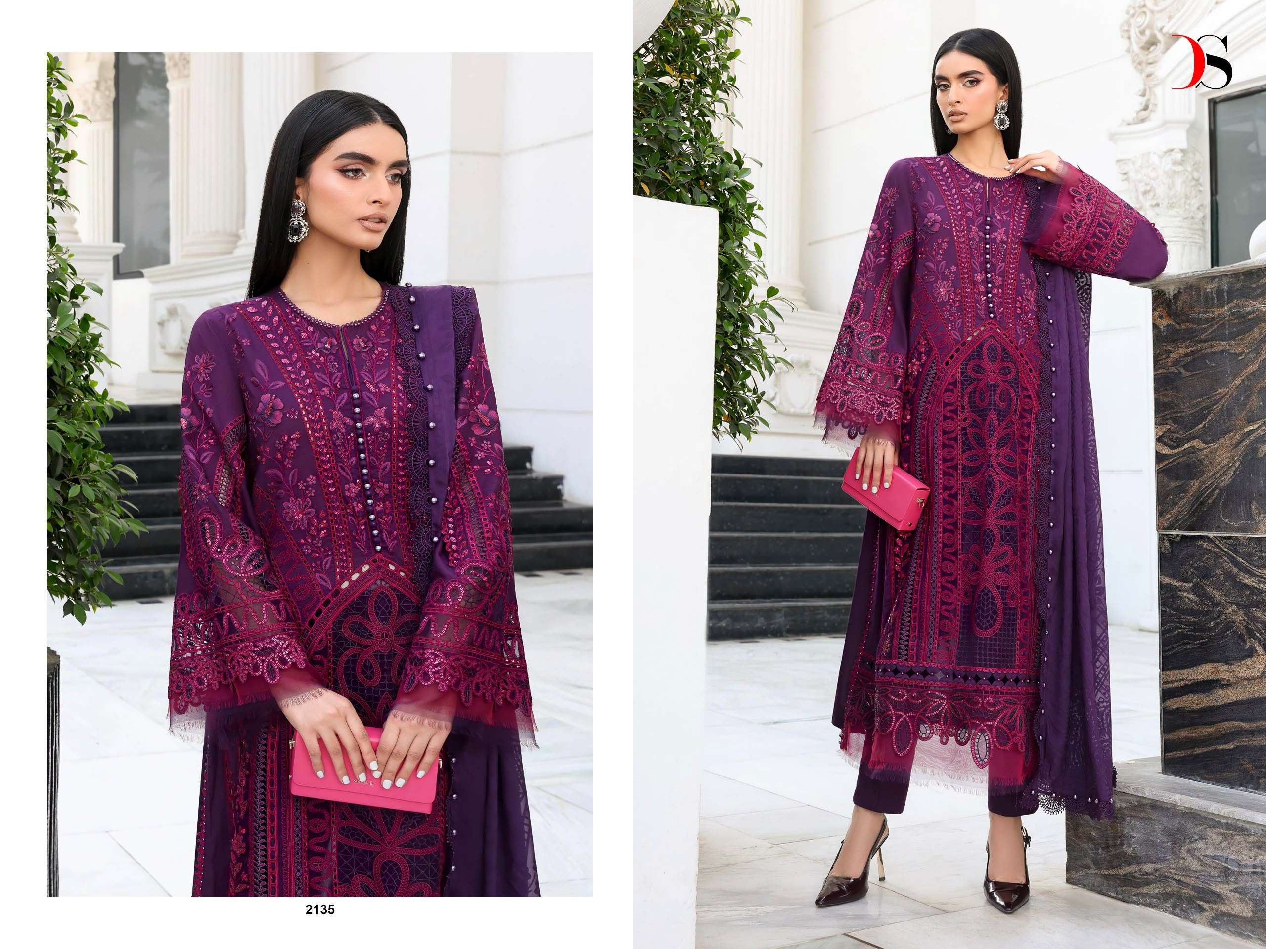 MARIA B PREMIUM EMBROIDERED - 05 DEEPSY SUITS - 05