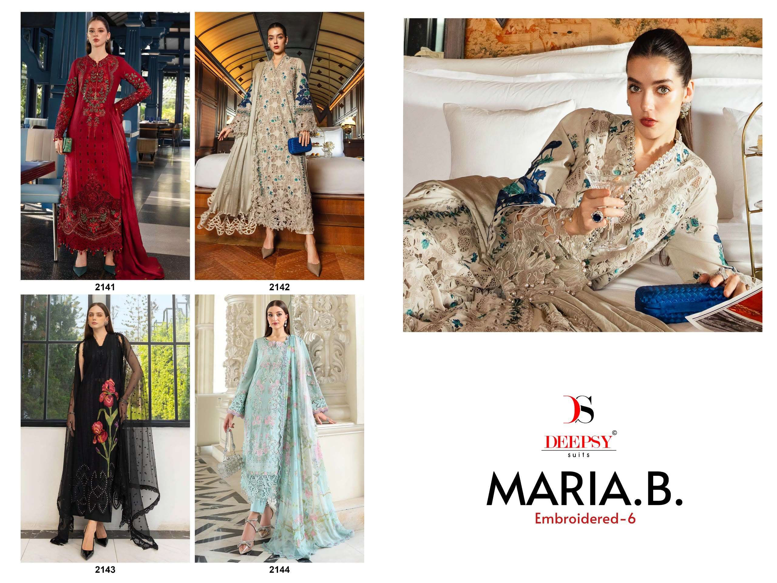 MARIA B PREMIUM EMBROIDERED - 06 BY DEEPSY SUITS - 01 - 04 B