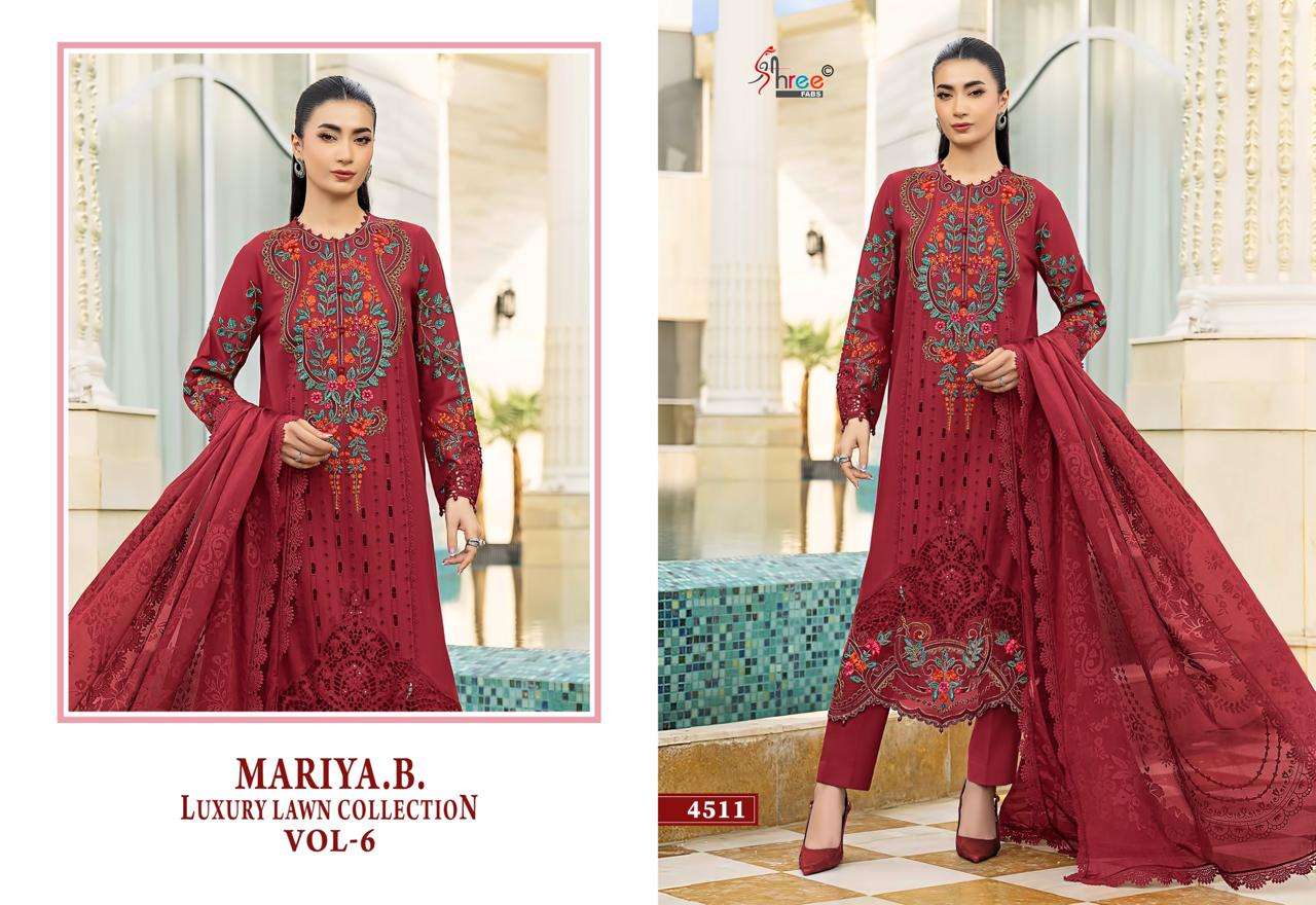 MARIYA B LUXURY LAWN COLLECTION VOL - 06 BY SHREE FABS - 01