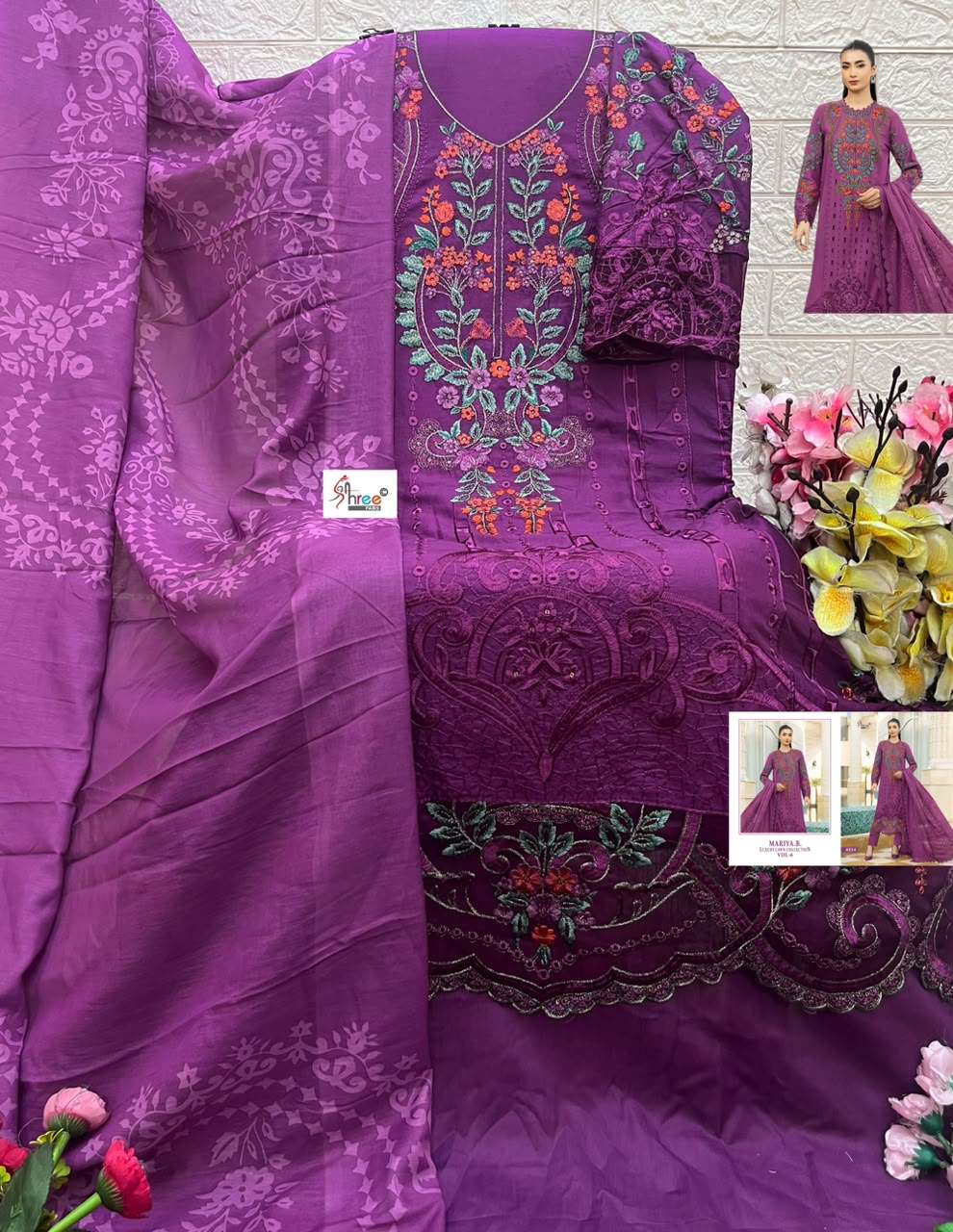 MARIYA B LUXURY LAWN COLLECTION VOL - 06 BY SHREE FABS - 12
