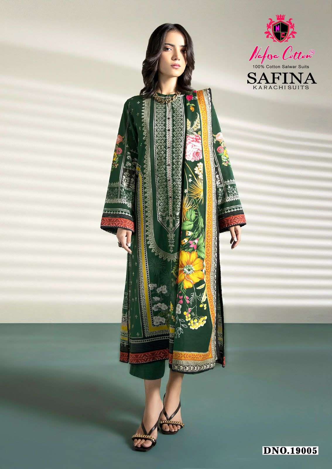 SAFINA KARACHI SUITS VOL - 19 BY NAFISHA COTTON - 05