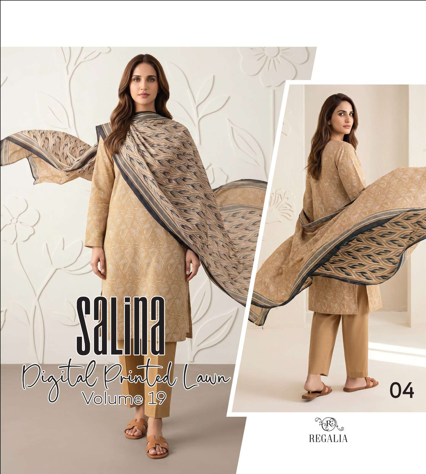 SALINA DIGITAL PRINTED LAWN COLLECTION VOL - 19 BY REGALIA TEXTILES - 04