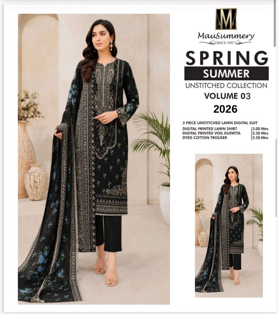 SUMMER PRINTED LAWN COLLECTION VOL - 03 BY MAUSUMMERY - 01