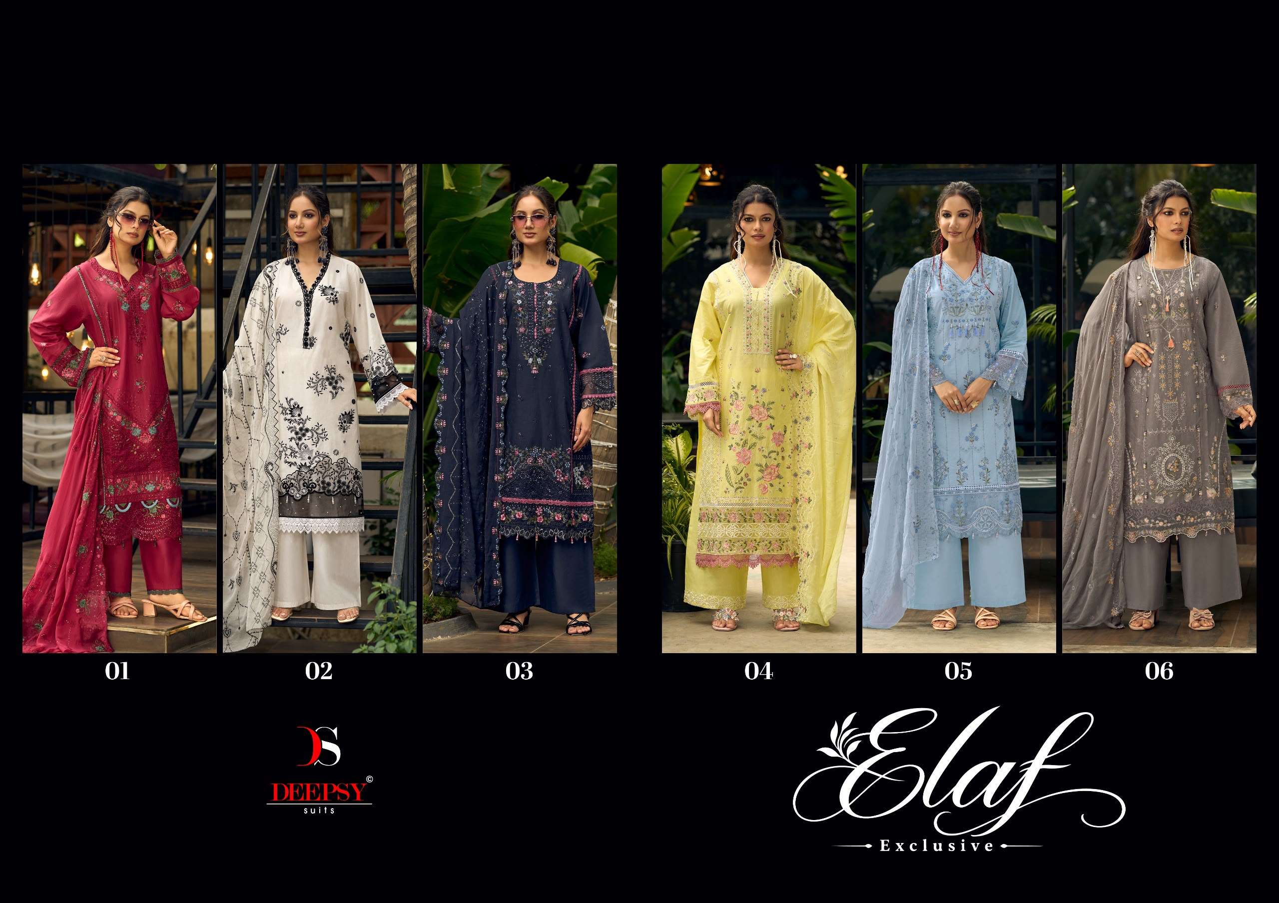 ELAF EXCLUSIVE LAWN COLLECTION OPEN PICS BY DEEPSY SUITS - 01 - 06 B