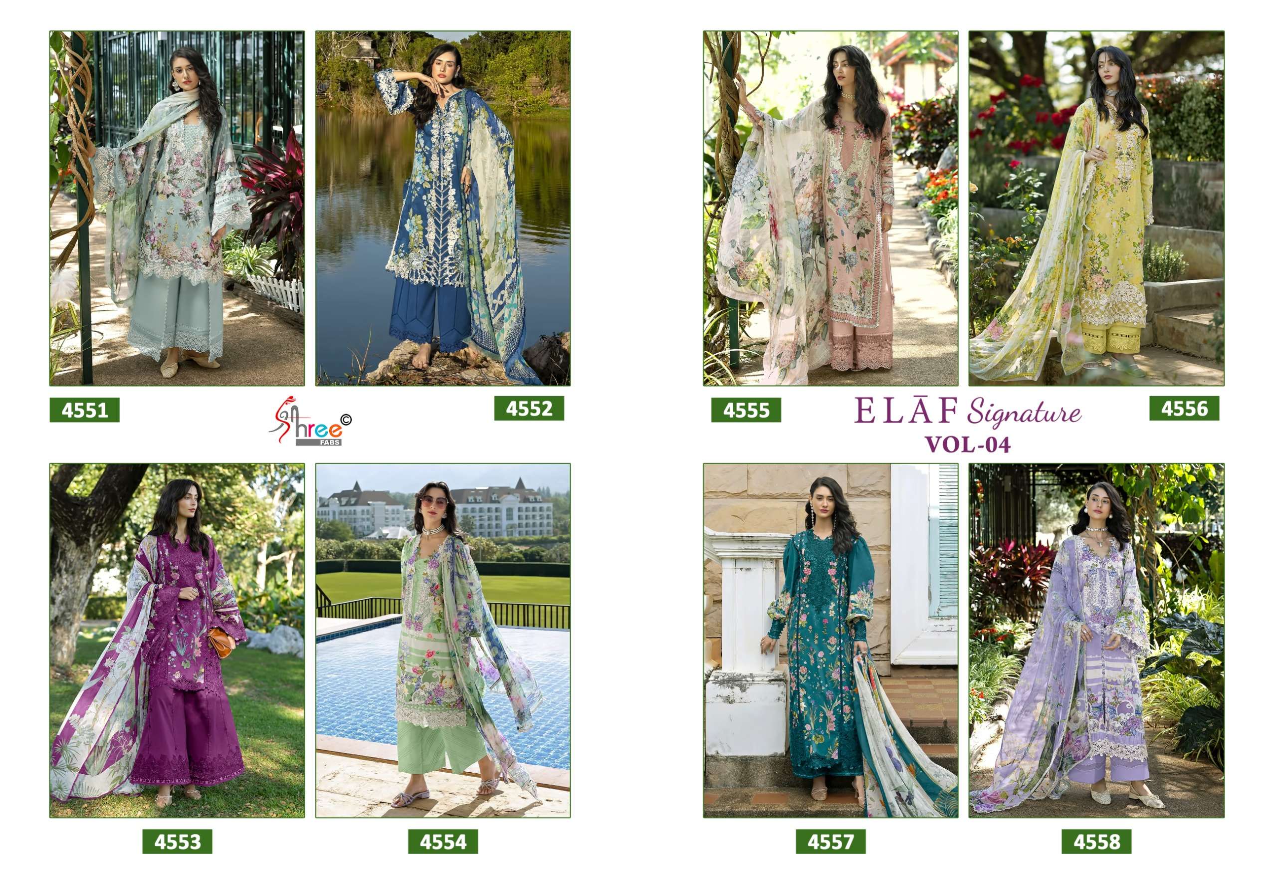 ELAF SIGNATURE VOL - 04 BY SHREE FABS - 01 - 08 B