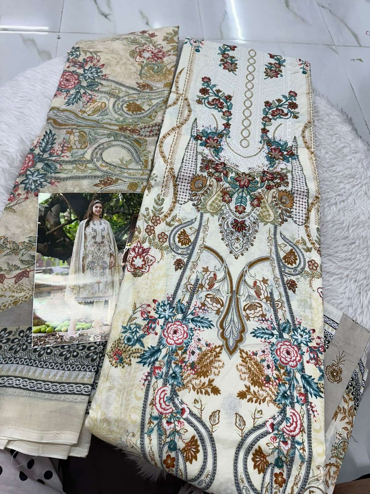 Falah Premium Cotton Collection - 02 Code - 50124 By Falah Designer Suits - 01