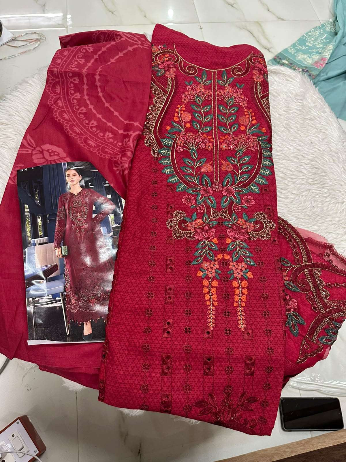 Falah Premium Cotton Collection Code - 50128 By Falah Designer Suits - 01 - 04 A