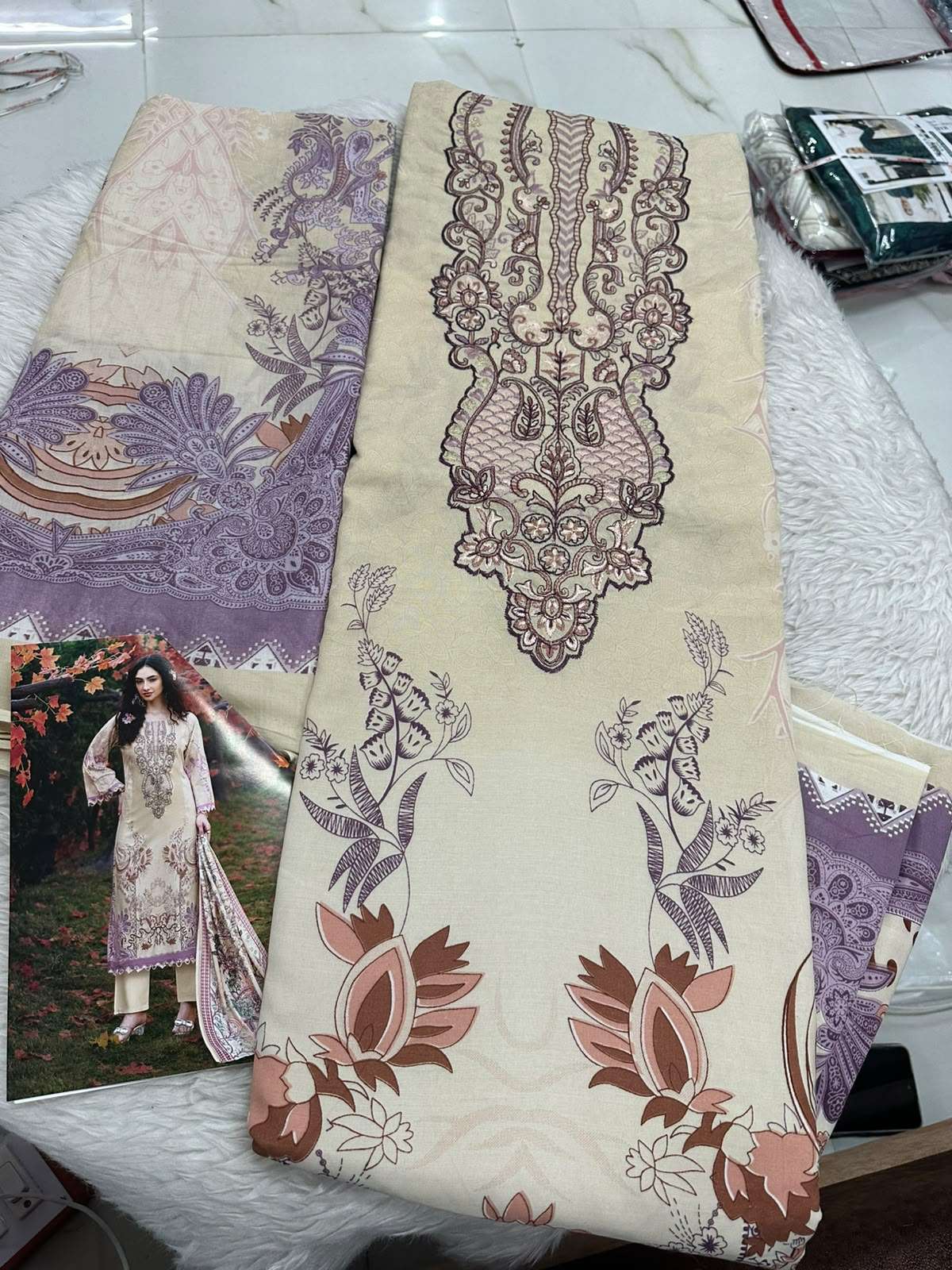 Falah Premium Cotton Collection Code - 50129 By Falah Designer Suits - 06