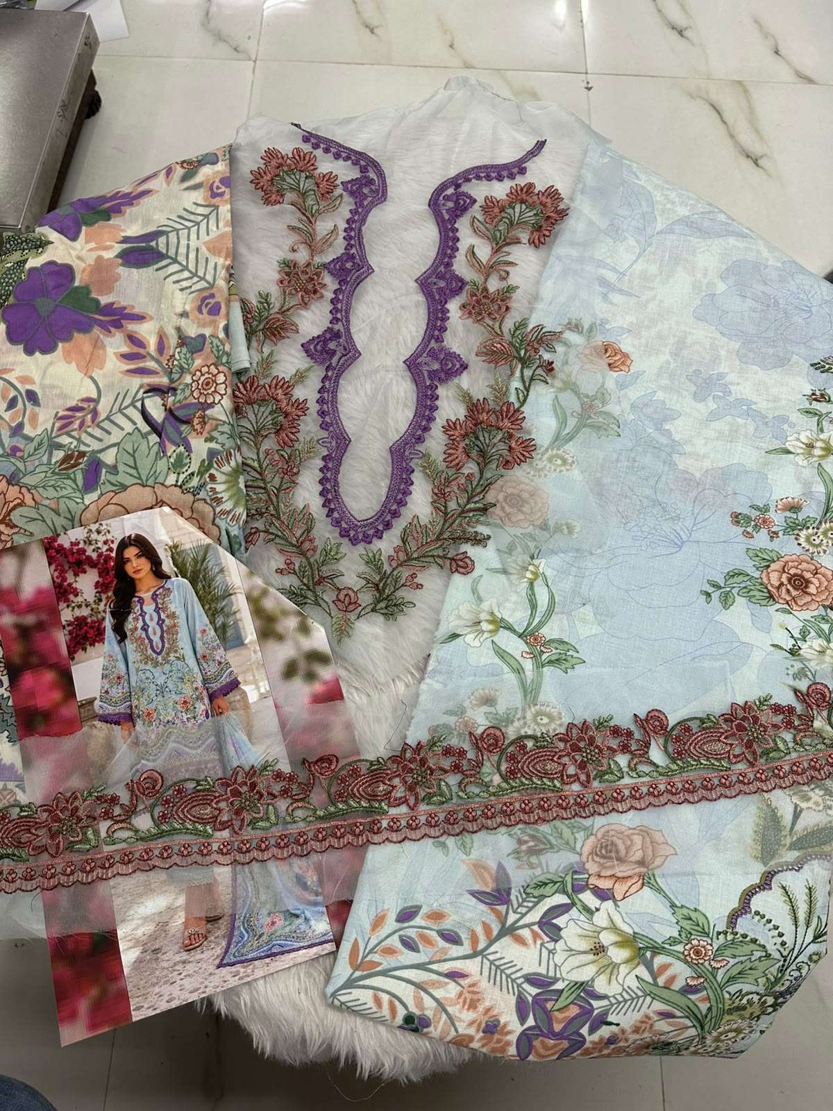 Falah Premium Cotton Collection Code - 50132 By Falah Designer Suits - 01 - 08 B