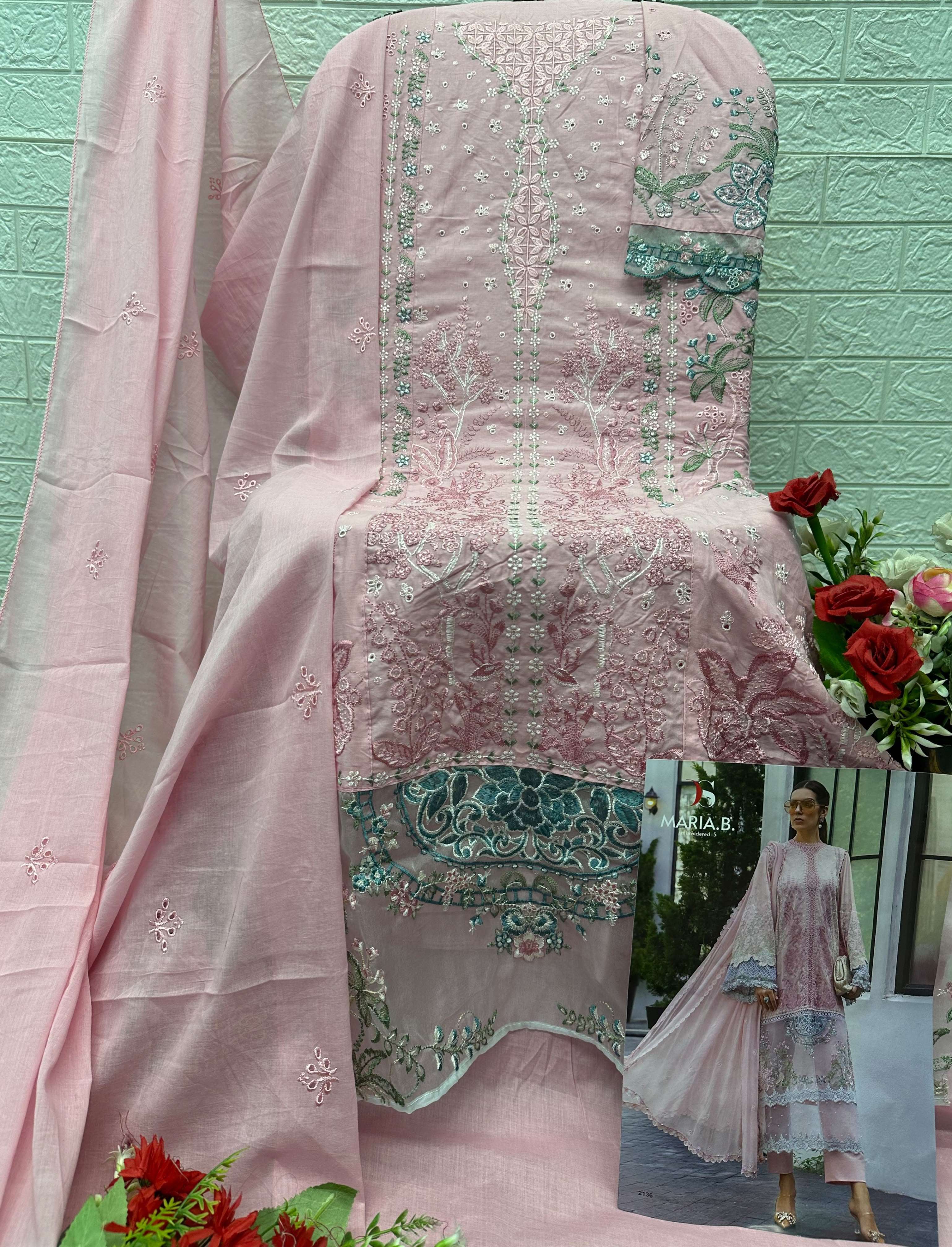 MARIA B PREMIUM EMBROIDERED - 05 DEEPSY SUITS  - 12