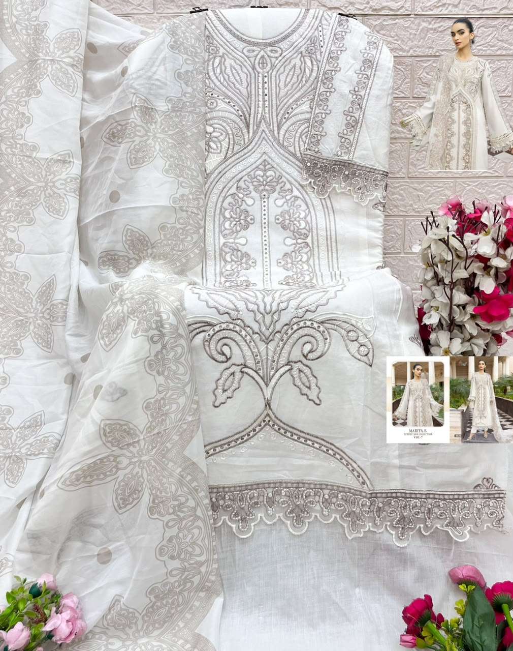 MARIYA B LUXURY LAWN COLLECTION VOL - 07 OPEN PIC BY SHREE FABS - 06