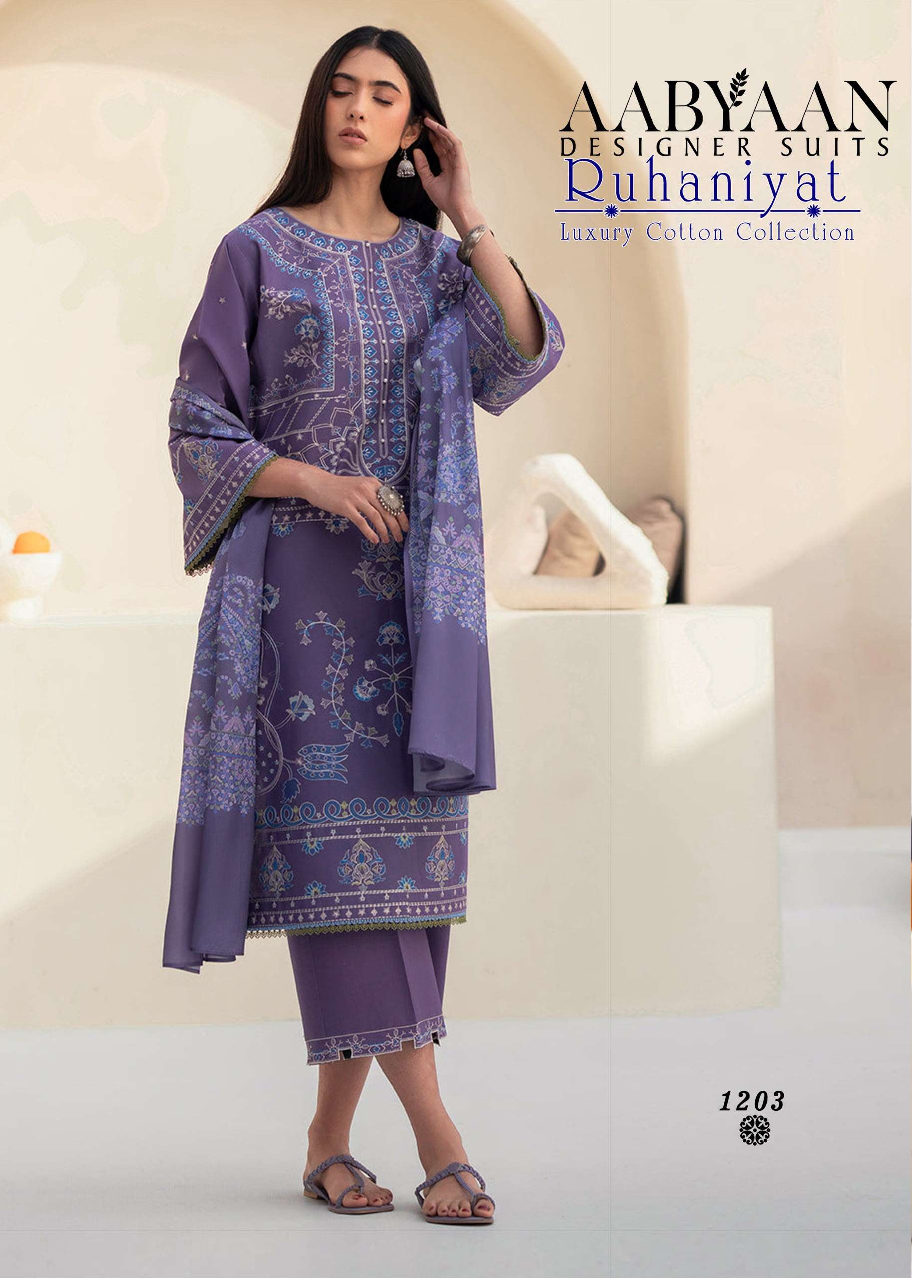 RUHANIYAT VOL - 12 BY AABYAAN DESIGNER SUIT - 03