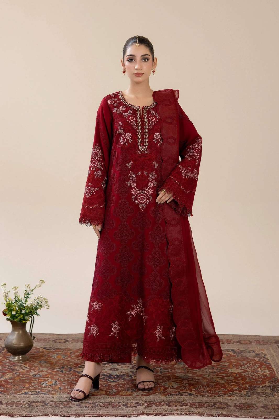BAHAAR SEMISTITCHED CHIFFON COLLECTION BY ZA CLOTHES - 01