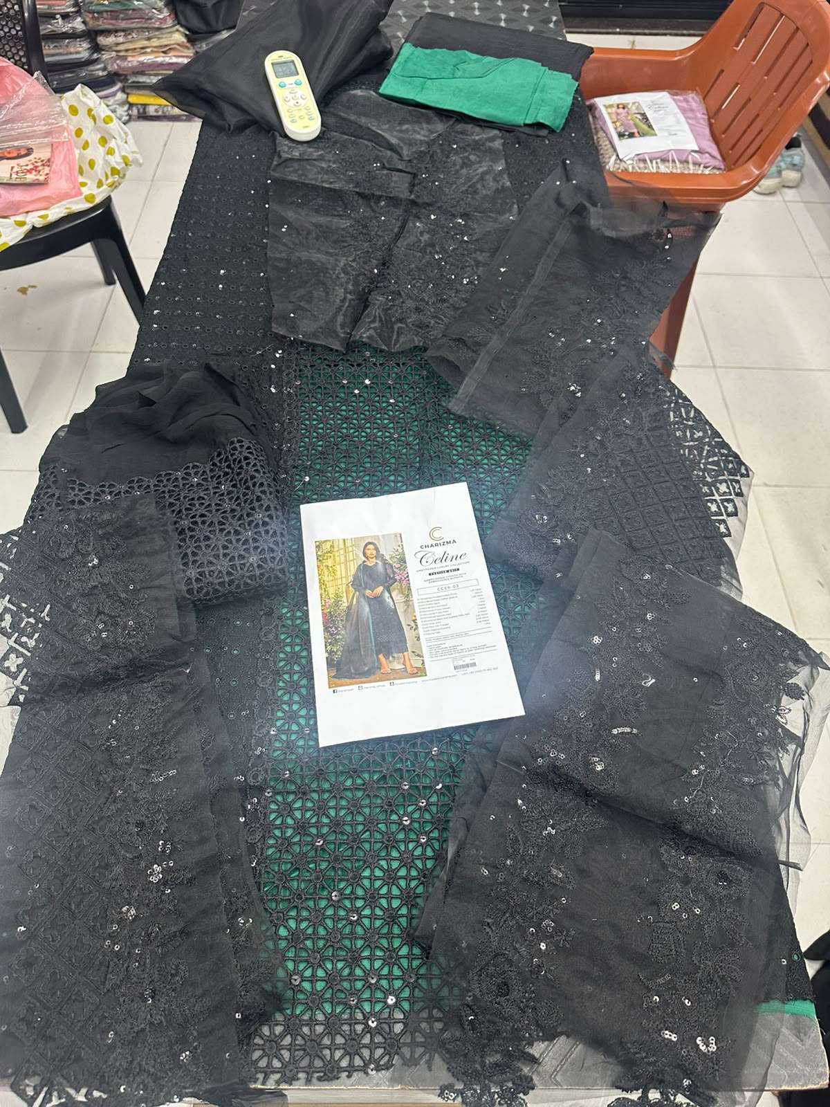 CELINE EMBROIDERED CHIFFON COLLECTION OPEN PICS BY CHARIZMA - 02