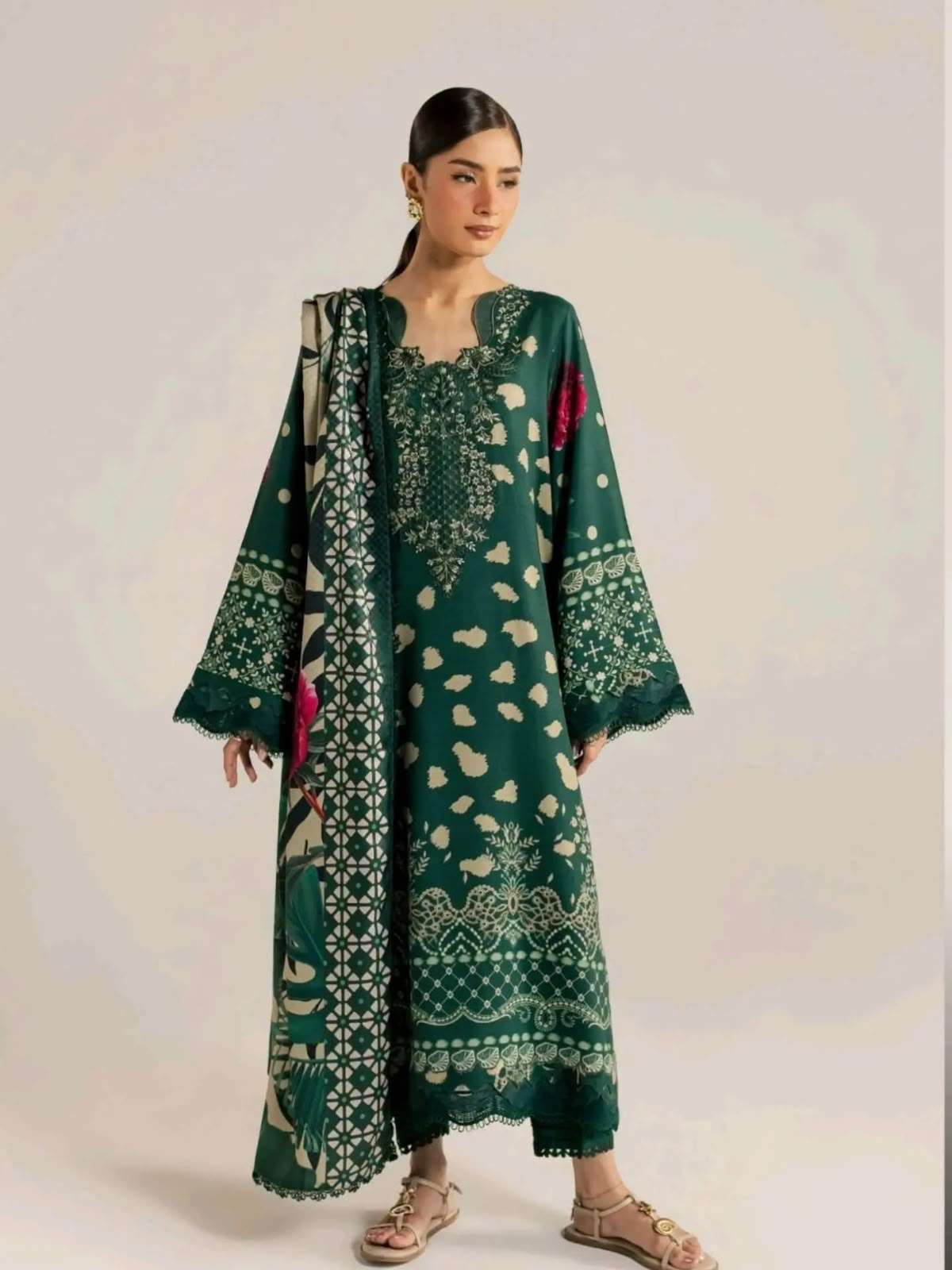 DAHLIA EMBROIDERED VISCOSE SLUB COLLECTION BY DARIA - 05
