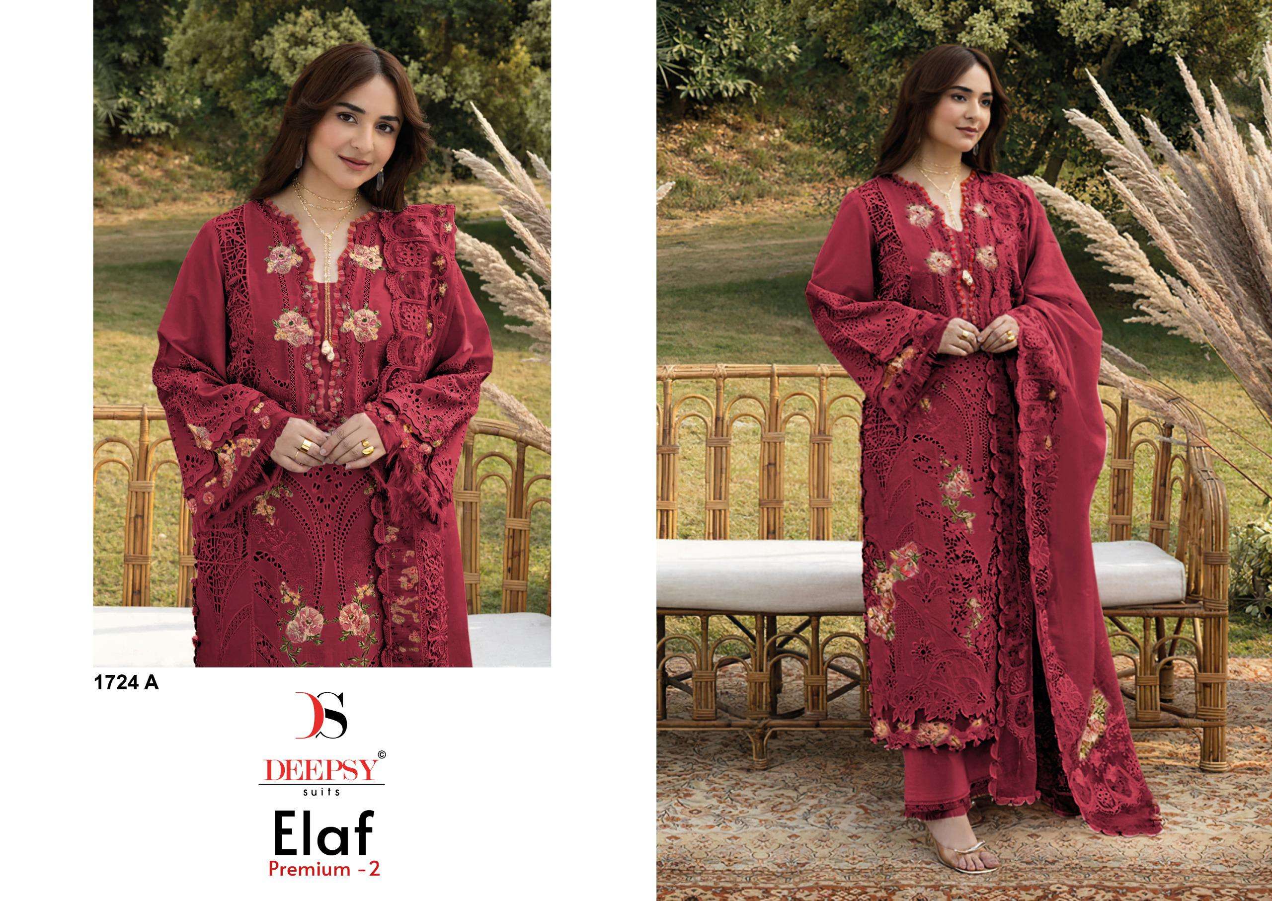 ELAF PREMIUM - 02 DESIGN NO. 1724 ABCDE BY DEEPSY SUITS - 01