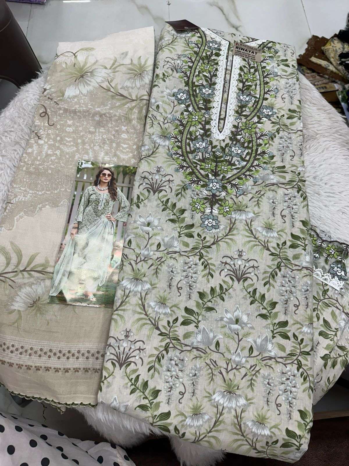 Falah Premium Cotton Collection Code - 50159 By Falah Designer Suits - 01 - 08