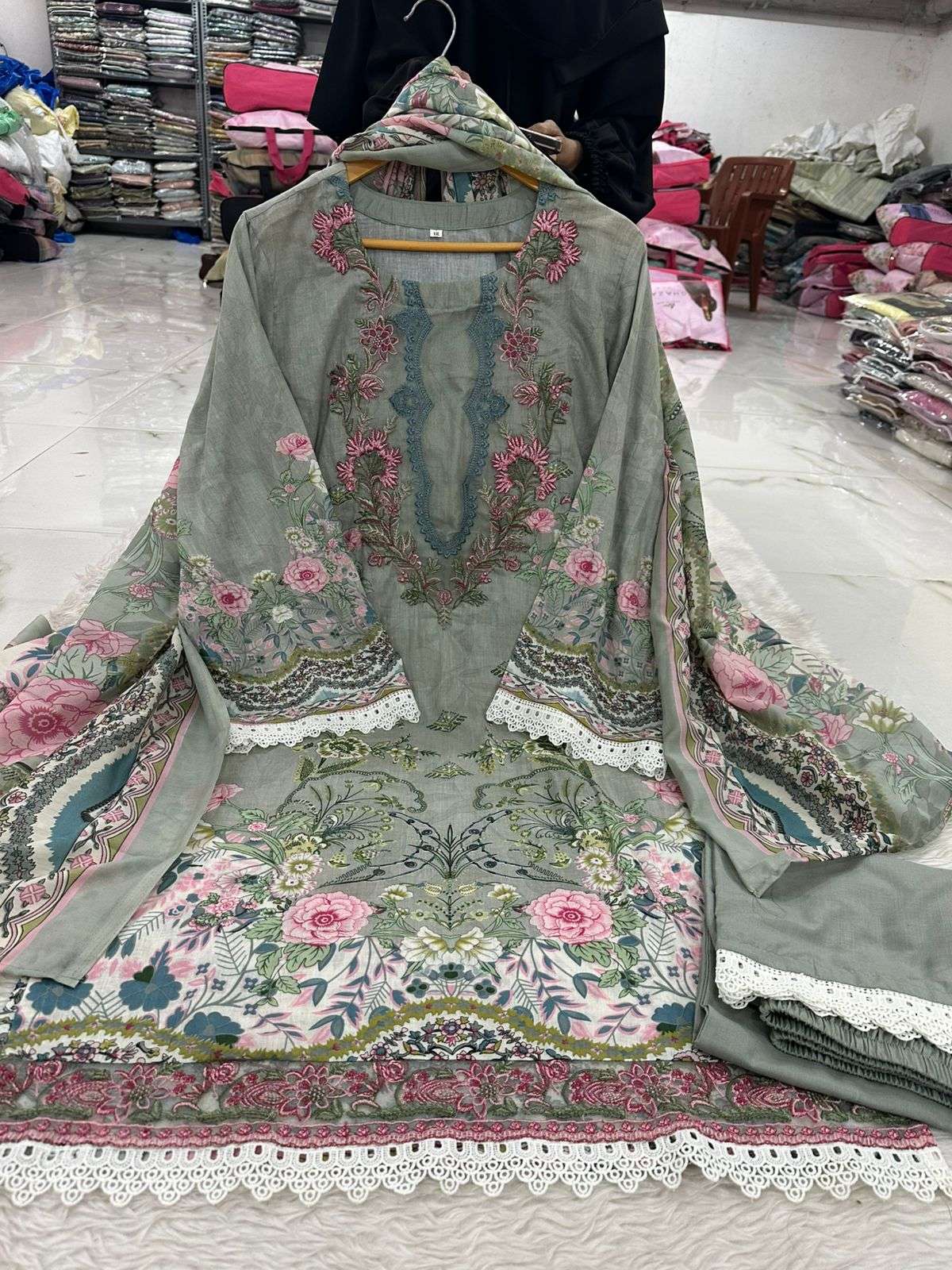Falah Premium Cotton Collection Designs of Jade Bliss Code - RTW02 By Falah Designer Suits - 01