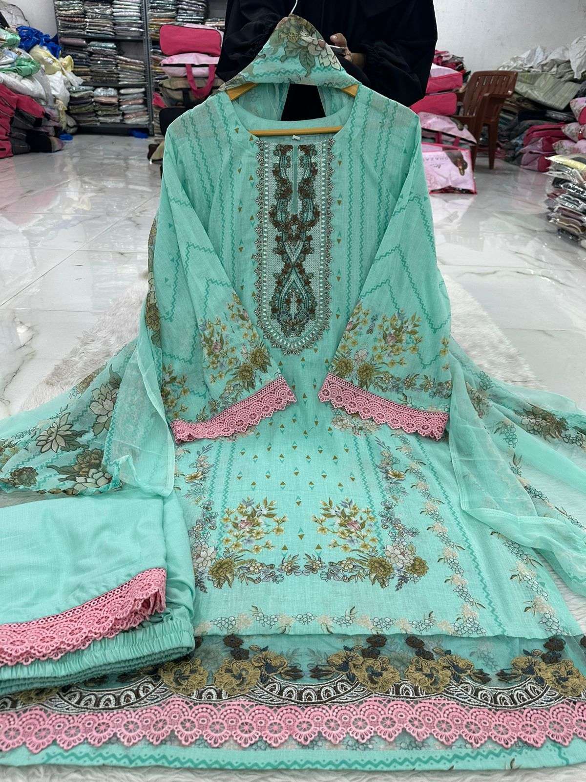 Falah Premium Cotton Collection Designs of Jade Bliss Code - RTW02 By Falah Designer Suits - 05