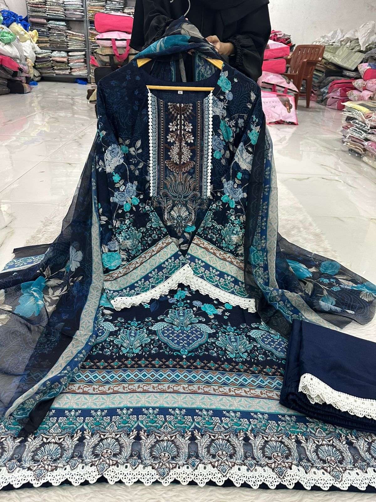 Falah Premium Cotton Collection Designs of Jade Bliss Code - RTW02 By Falah Designer Suits - 09