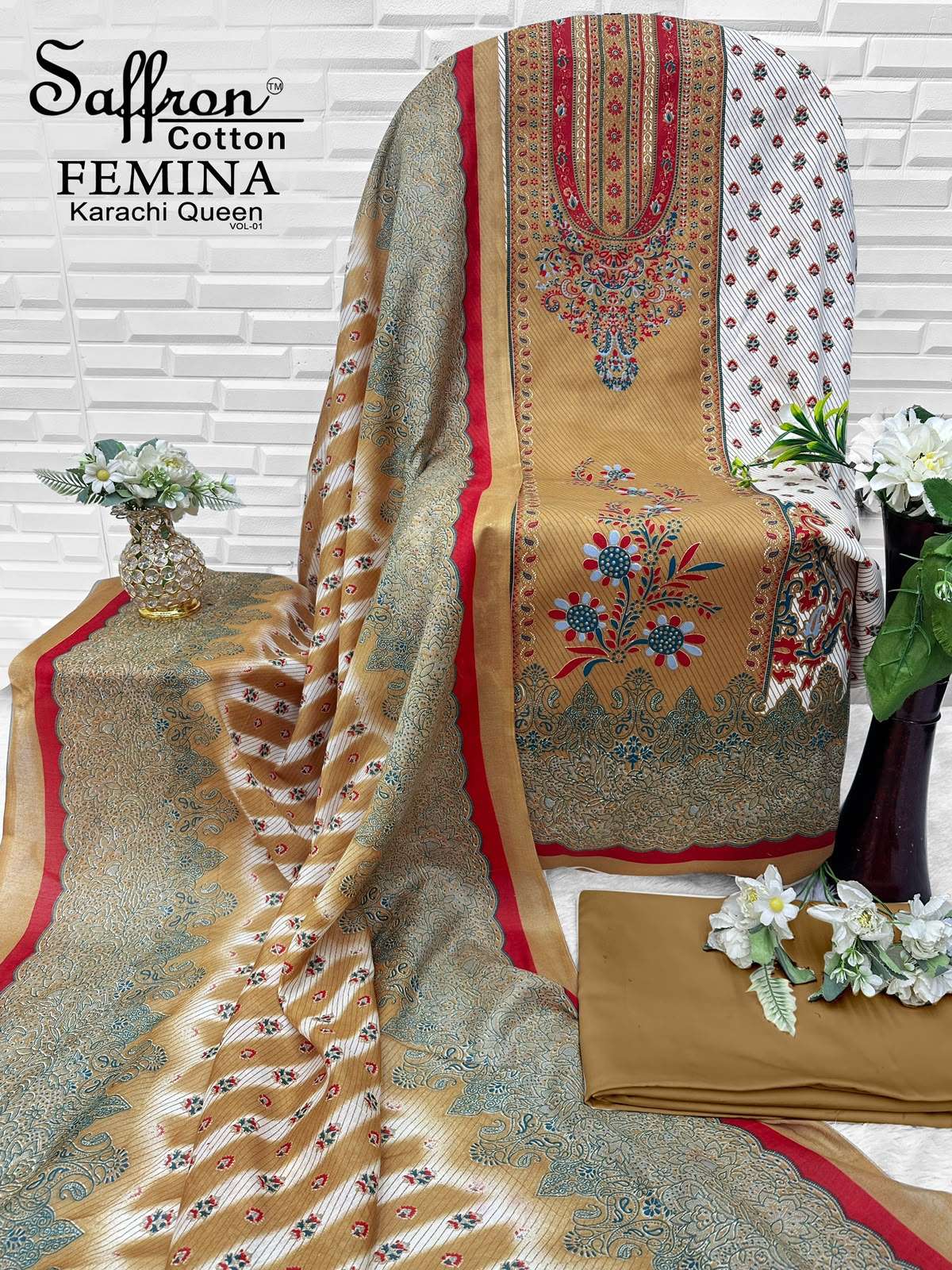 FEMINA KARACHI QUEEN VOL - 01 BY SAFFRON COTTON - 10